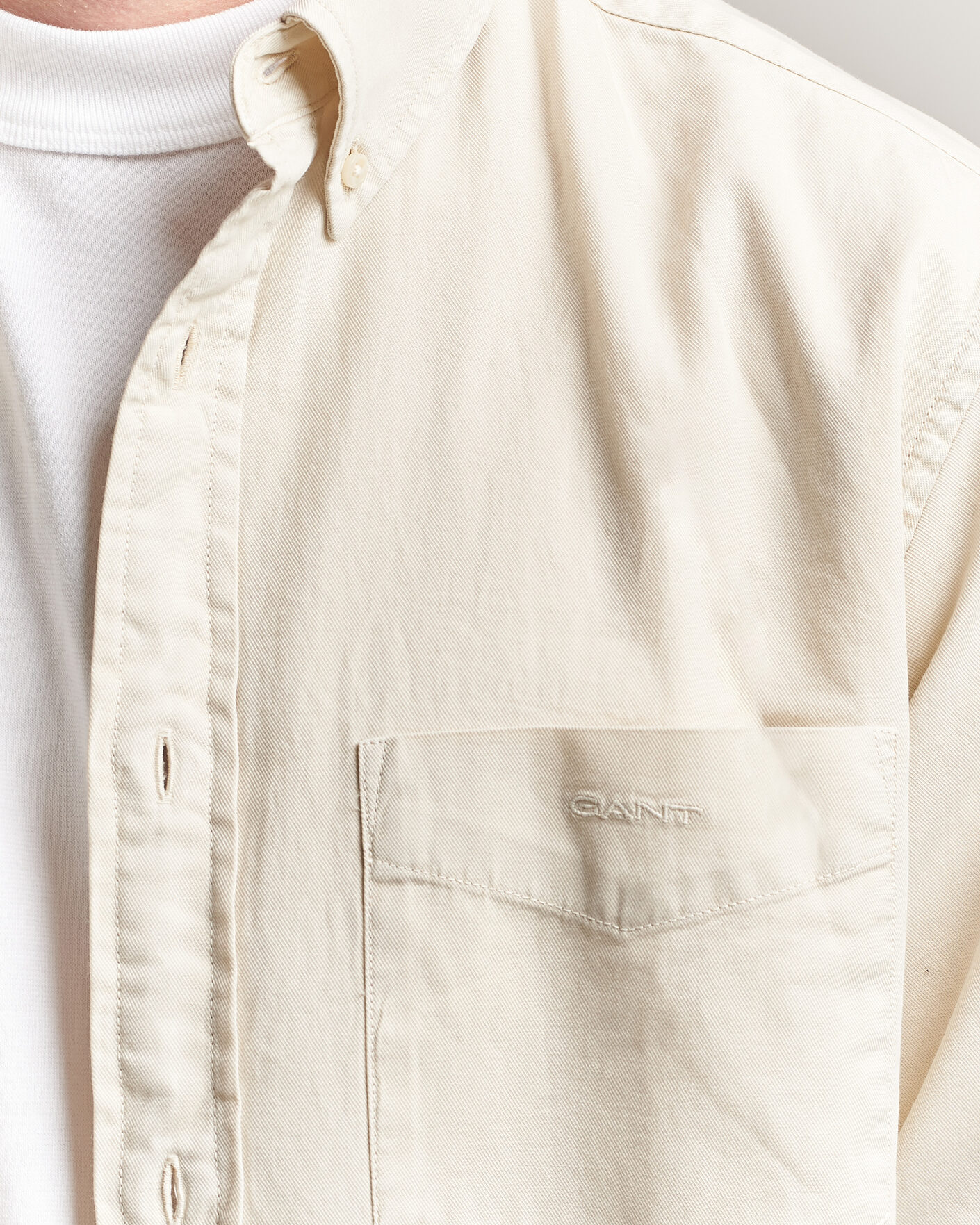 Herr | Skjortor | Gant | Regular Fit Garment Dyed Twill Shirt Sand