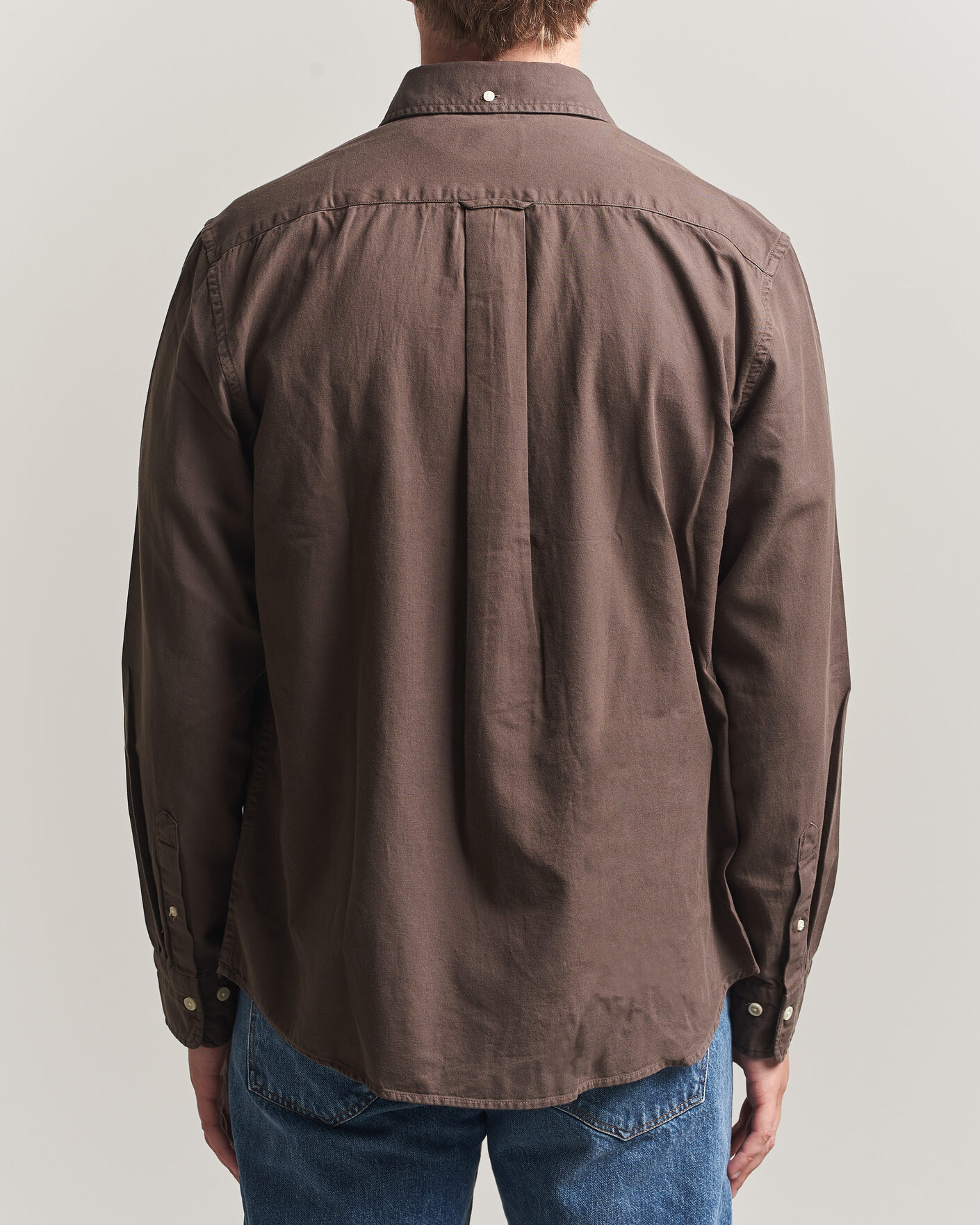 Herr | Skjortor | Gant | Regular Fit Garment Dyed Twill Shirt Shadow Brown