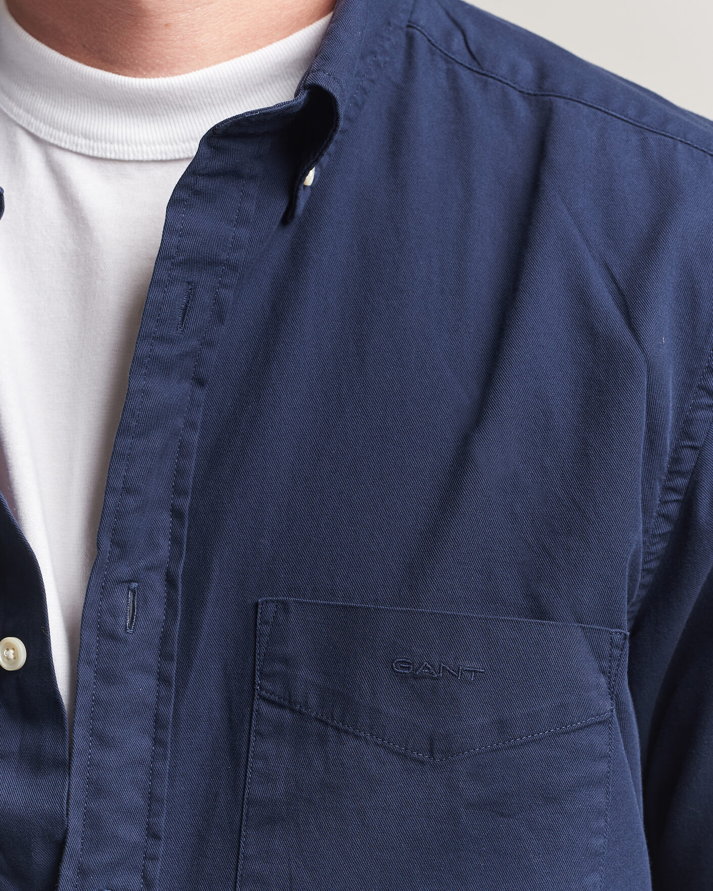 Herr | Skjortor | Gant | Regular Fit Garment Dyed Twill Shirt Evening Blue