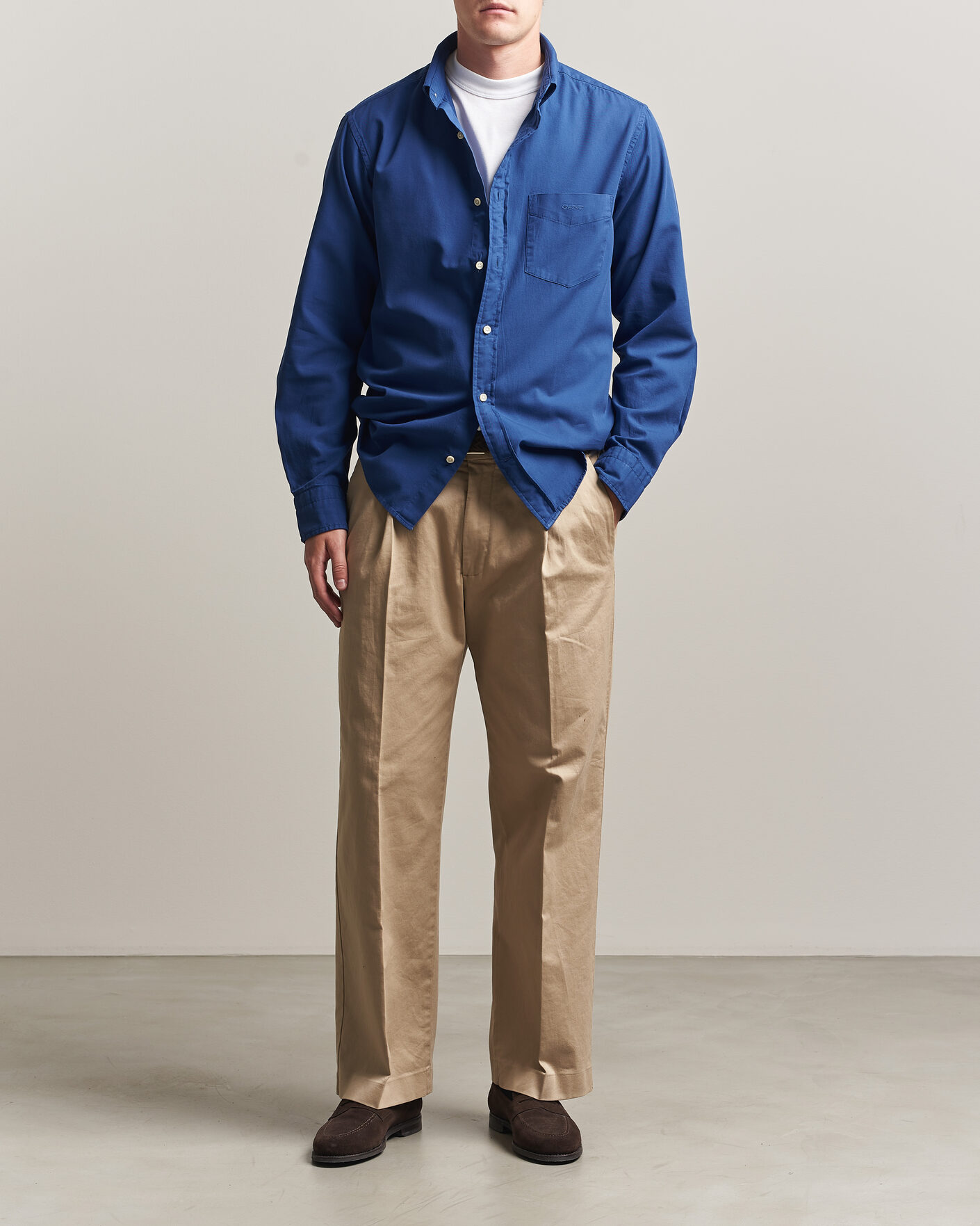 Herr | Skjortor | Gant | Regular Fit Garment Dyed Twill Shirt Crisp Blue