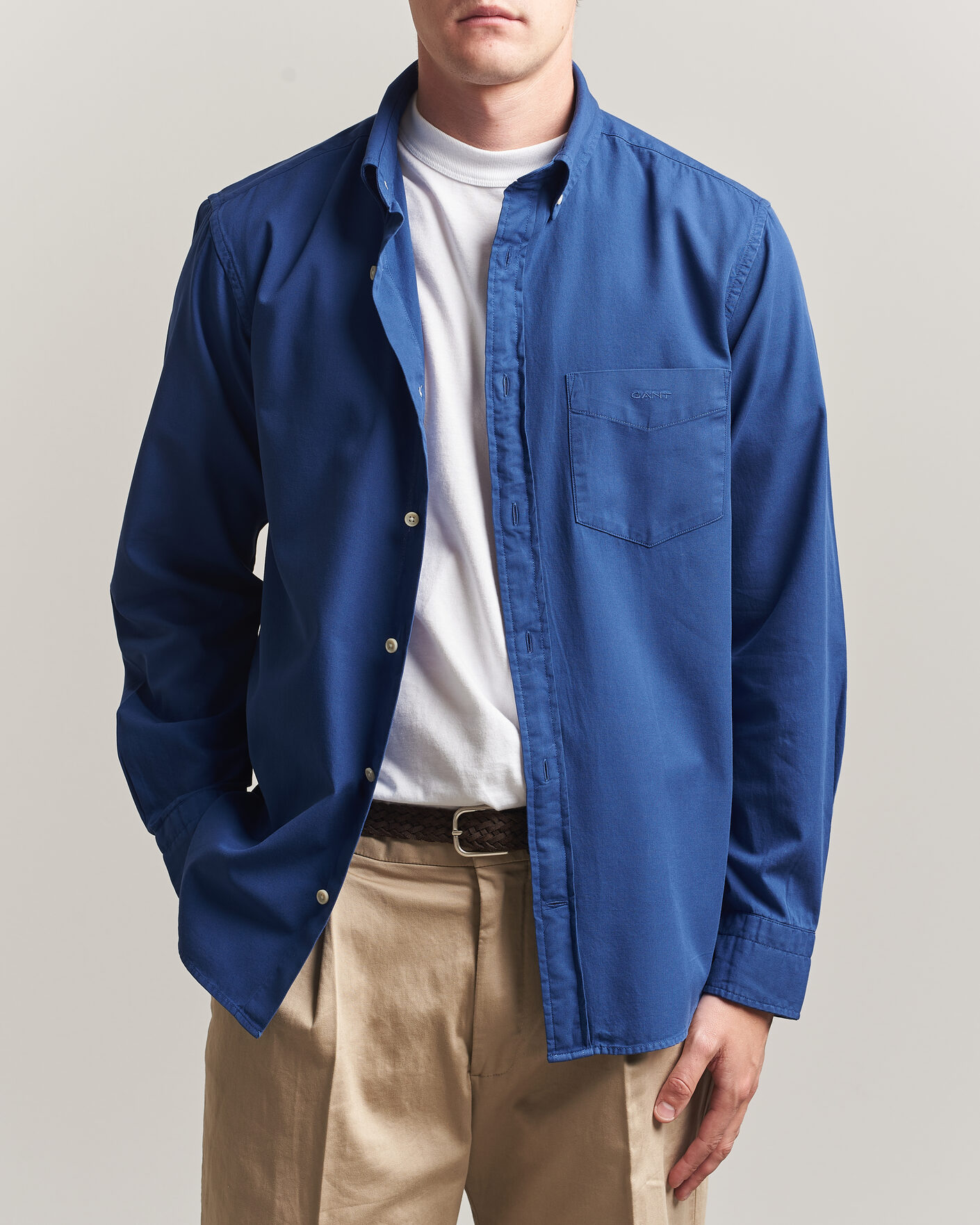 Herr | Skjortor | Gant | Regular Fit Garment Dyed Twill Shirt Crisp Blue