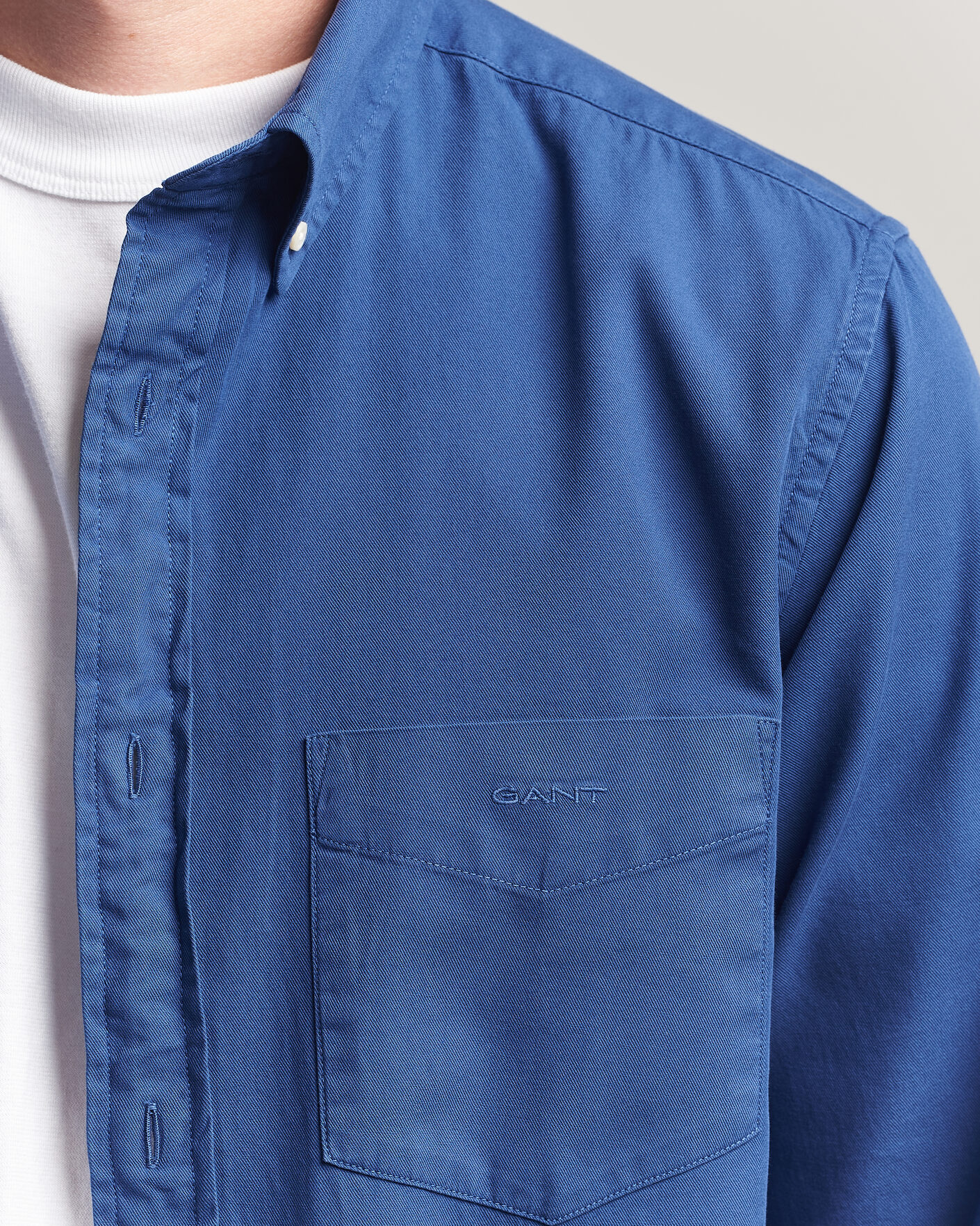 Herr | Skjortor | Gant | Regular Fit Garment Dyed Twill Shirt Crisp Blue