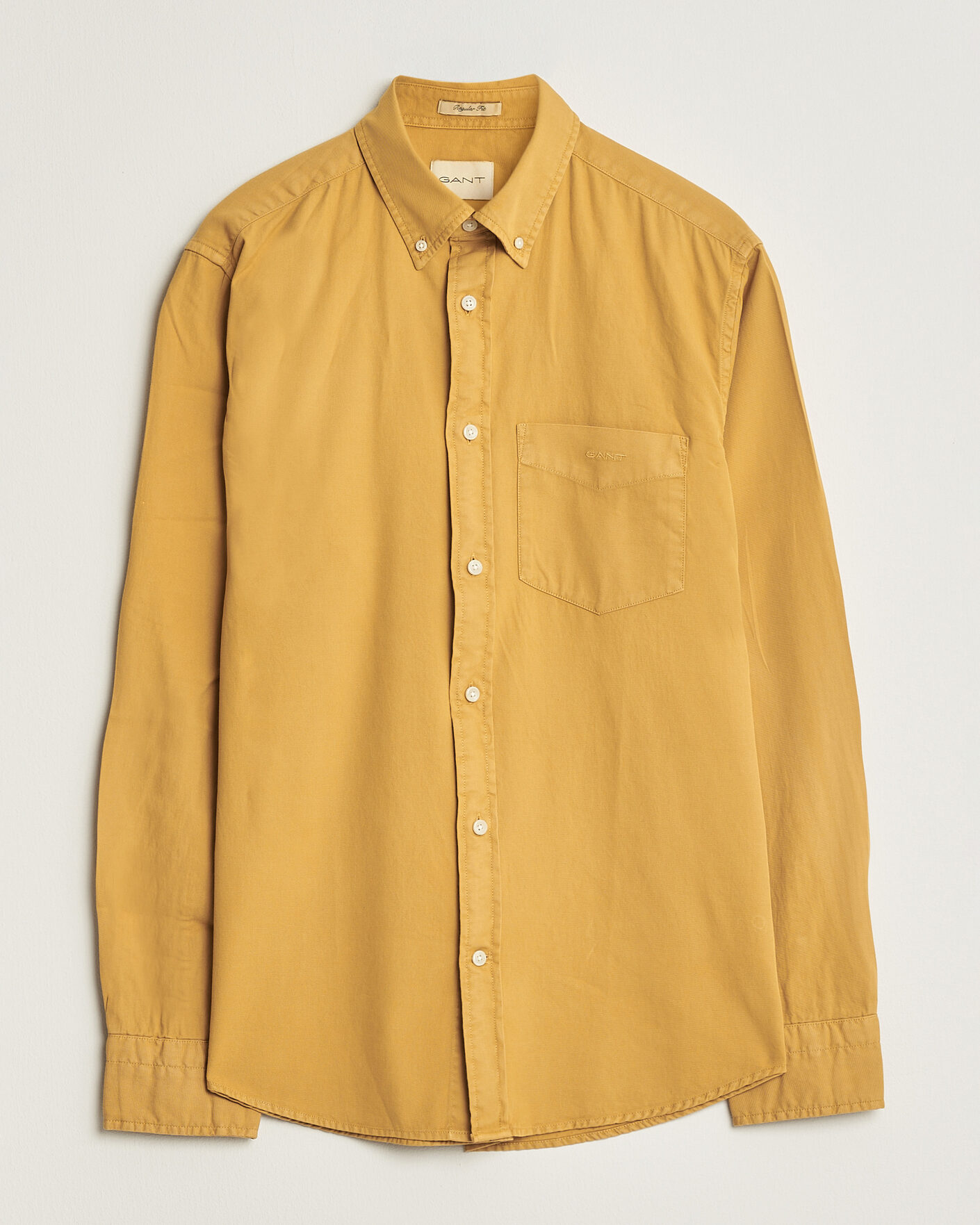 Herr | Skjortor | Gant | Regular Fit Garment Dyed Twill Shirt Turmeric Shine