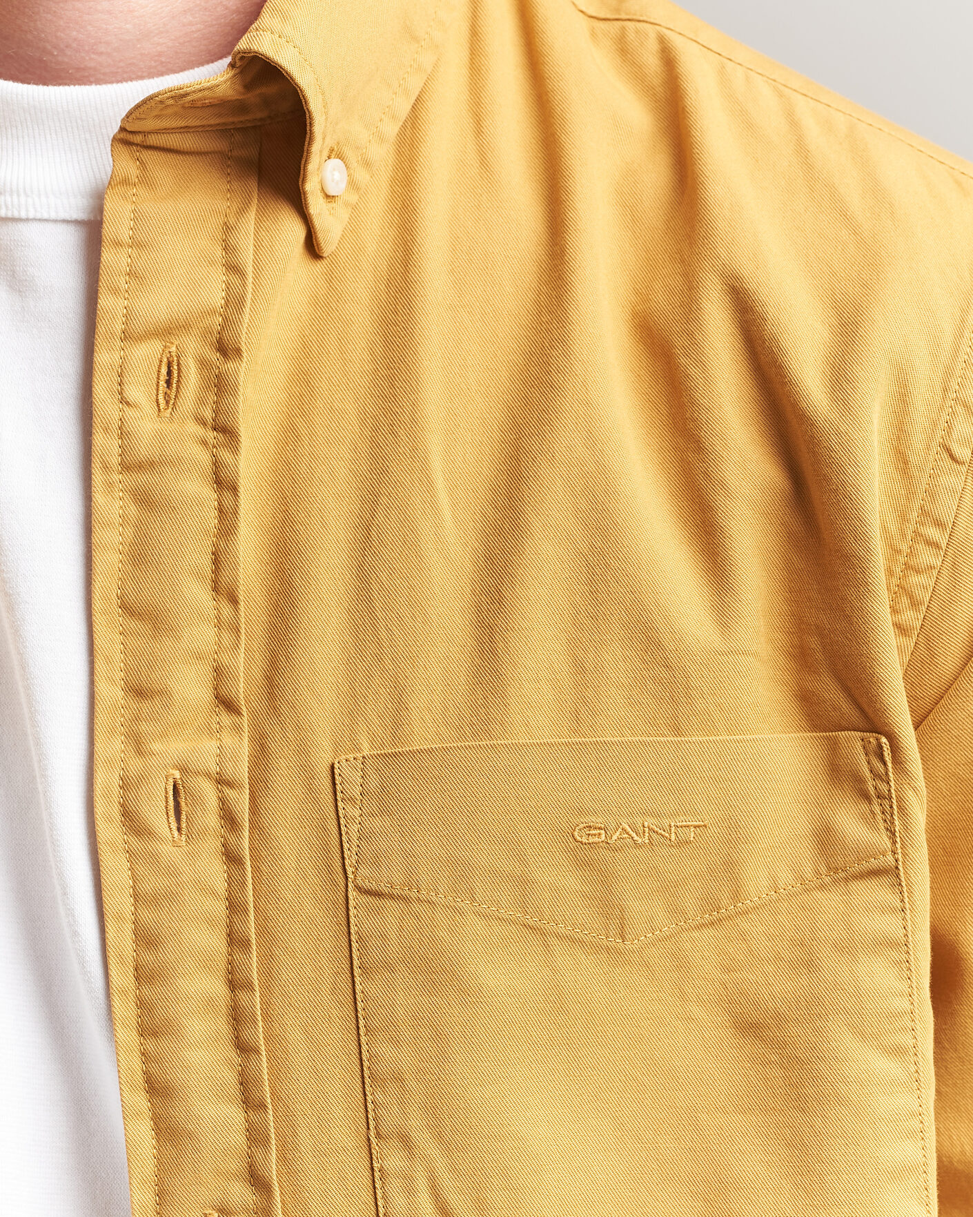 Herr | Skjortor | Gant | Regular Fit Garment Dyed Twill Shirt Turmeric Shine