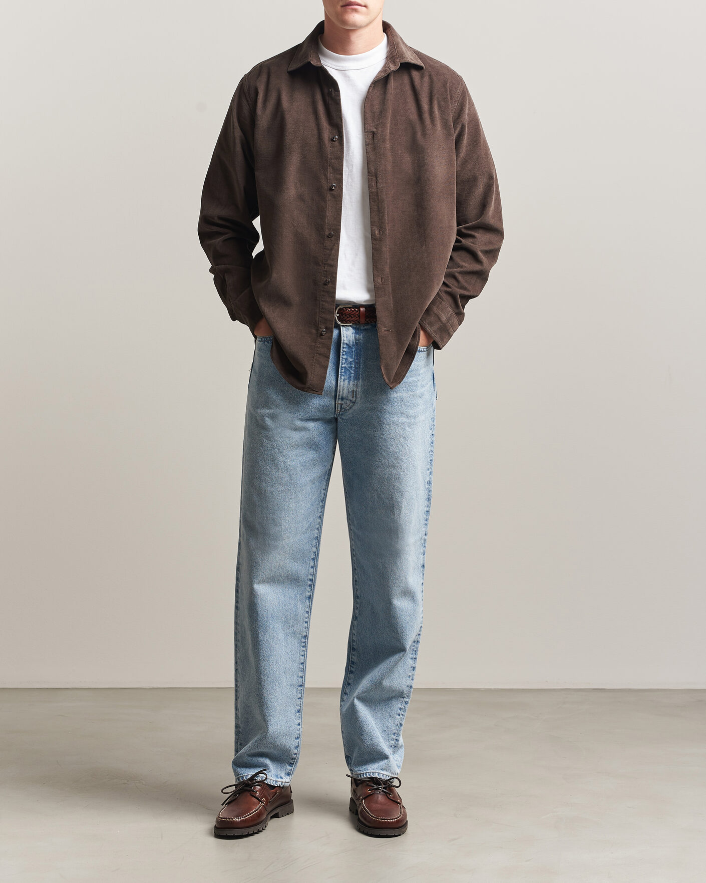 Herr | Skjortor | Gant | Regular Fit Baby Cord Shirt Shadow Brown