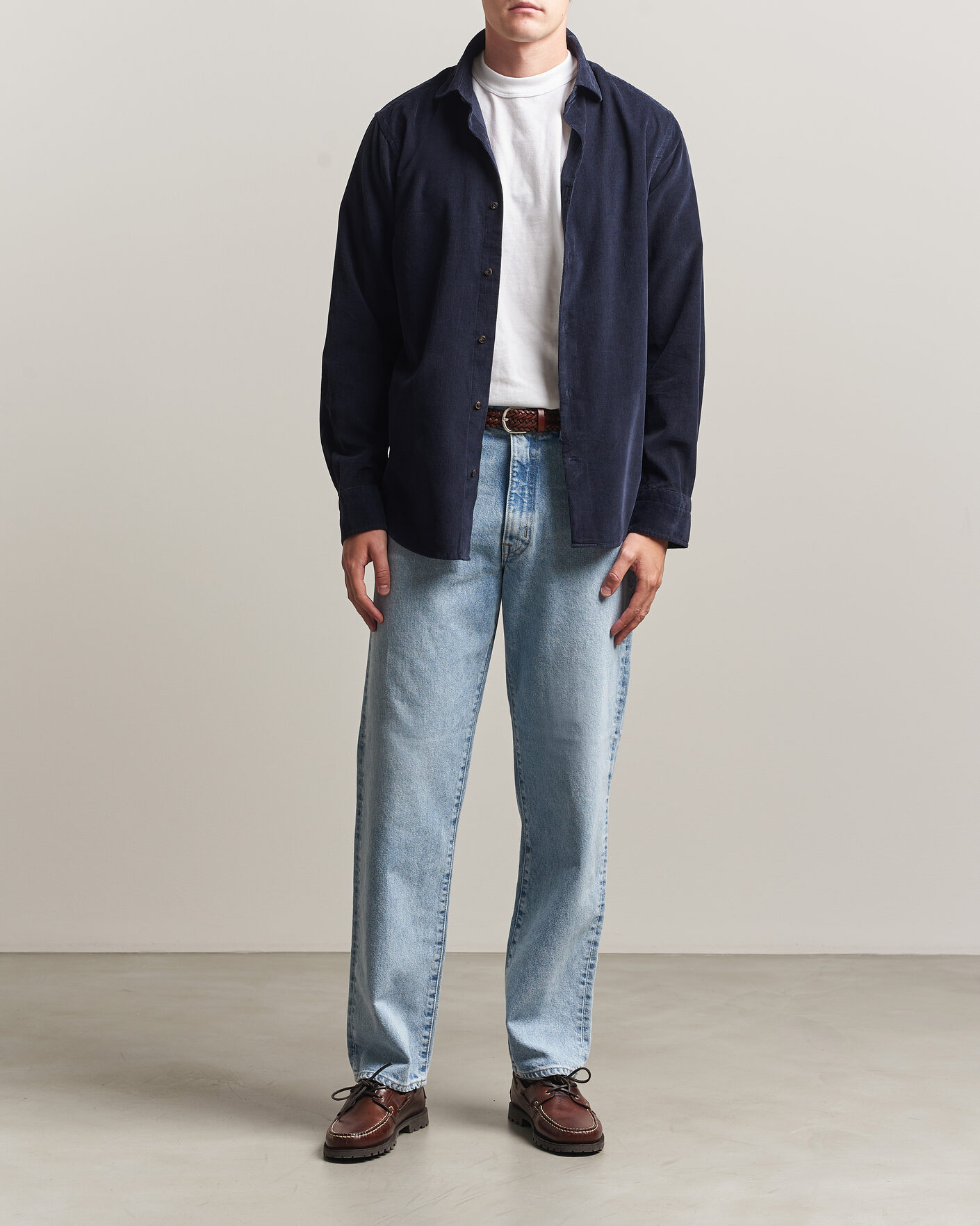 Herr | Skjortor | Gant | Regular Fit Baby Cord Shirt Evening Blue