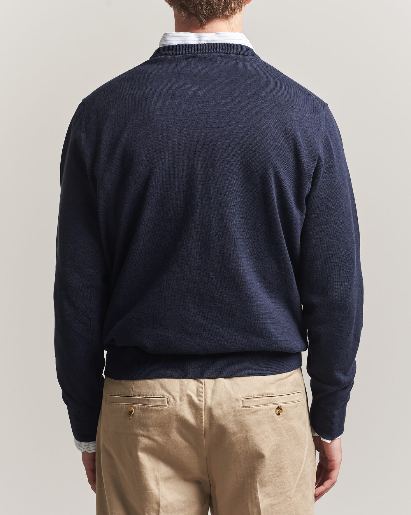 Herr | Tröjor | Gant | Classic Cotton Crew Neck Evening Blue