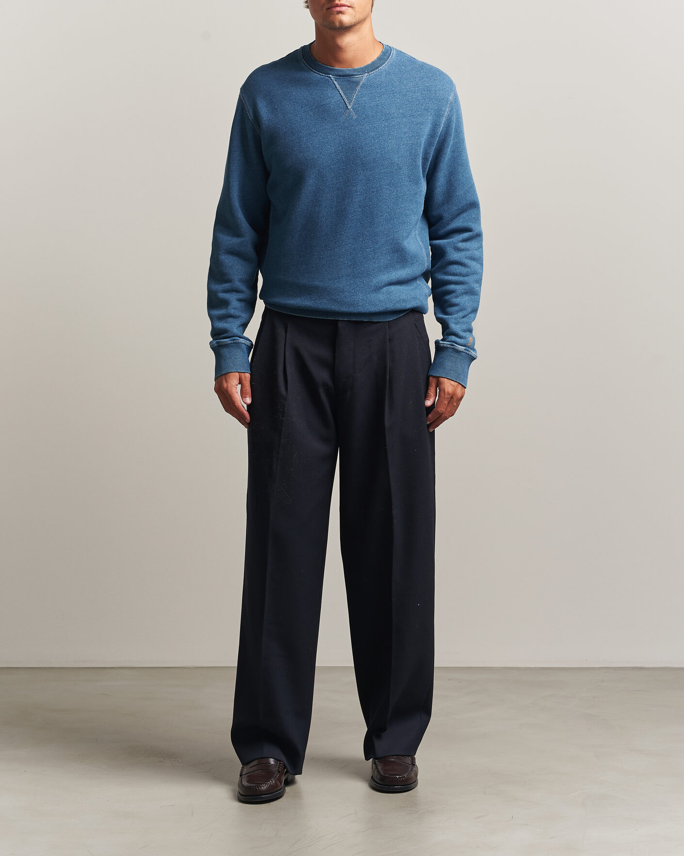 Herr | Tröjor | Gant | Vintage Crew Neck Sweatshirt Indigo