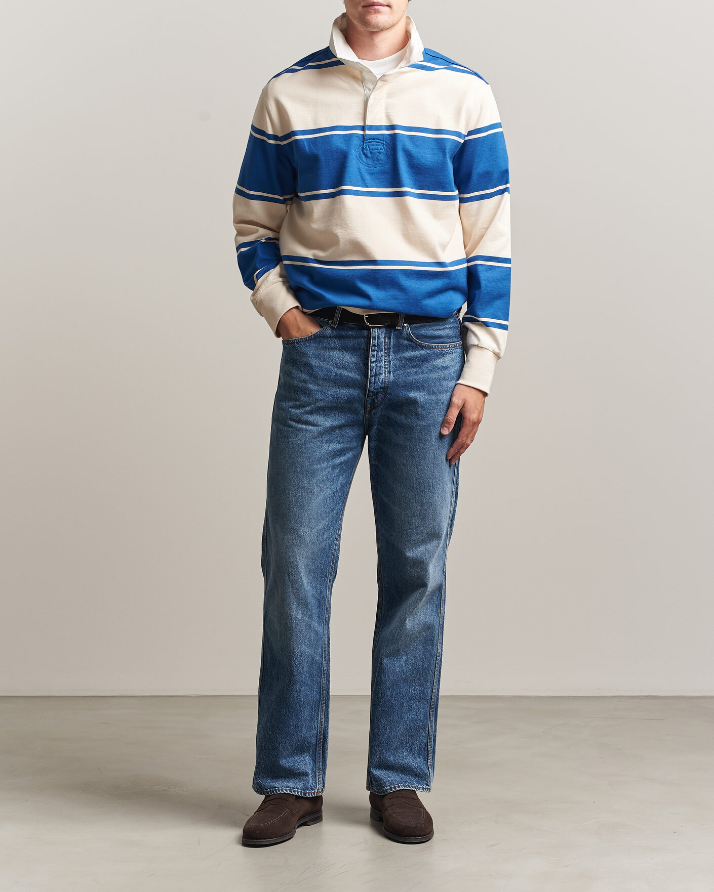 Herr | Tröjor | Gant | Striped Rugger Nautical Blue