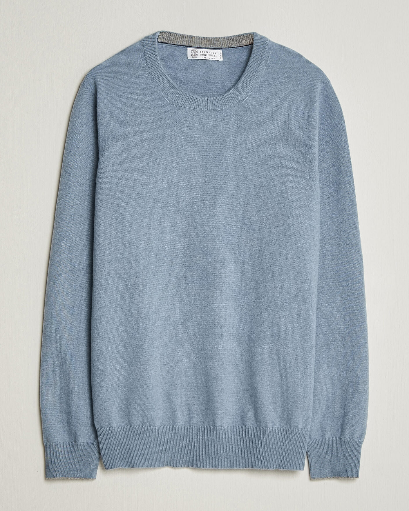 Herr | Tröjor | Brunello Cucinelli | 2 Ply Cashmere Pullover Denim Blue