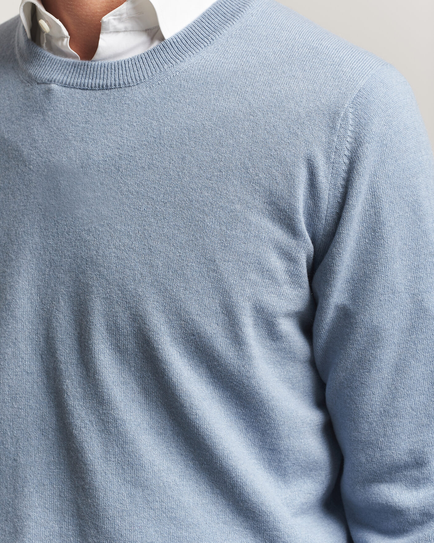 Herr | Tröjor | Brunello Cucinelli | 2 Ply Cashmere Pullover Denim Blue
