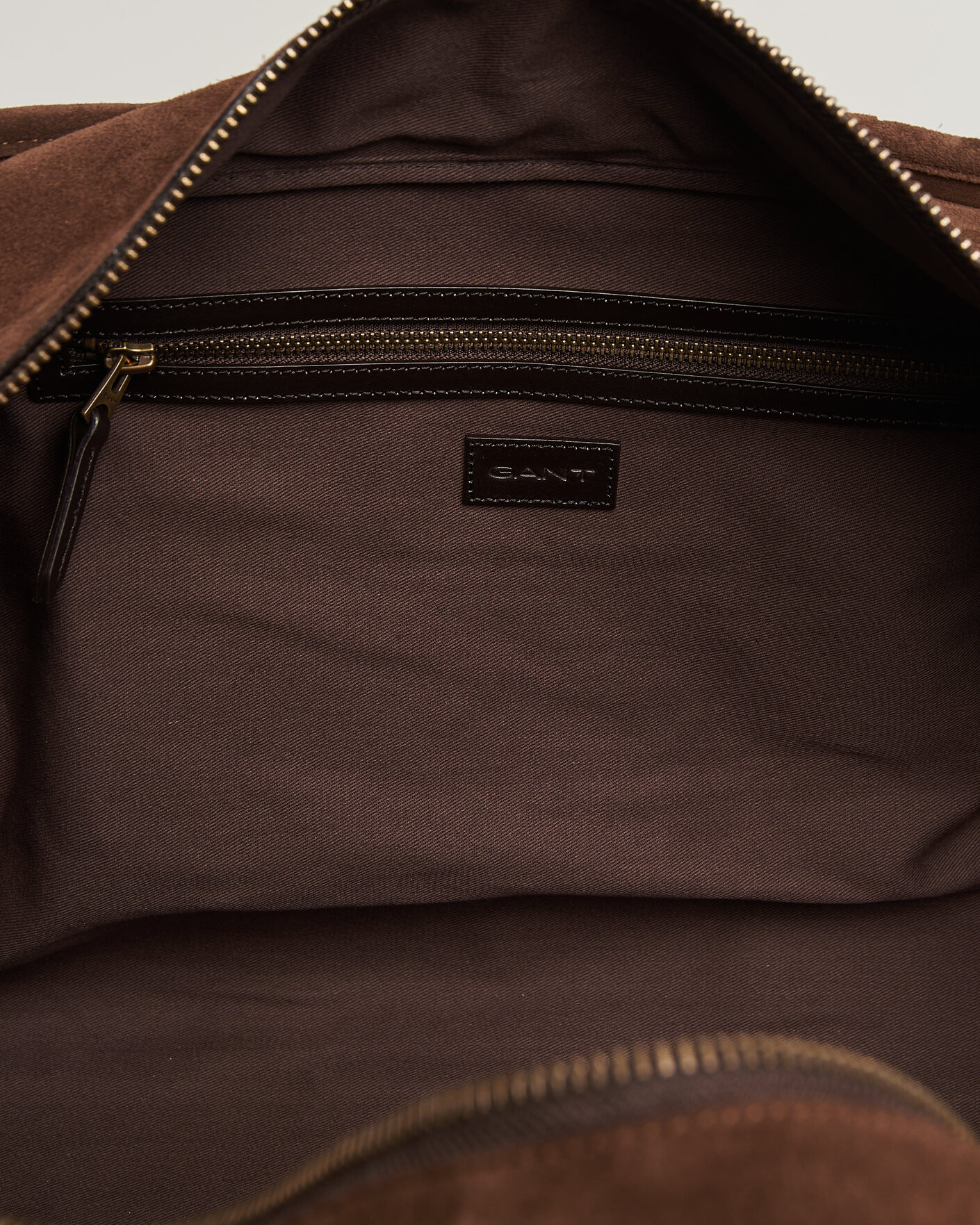 Herr | Väskor | Gant | Suede Duffle Bag Soil Brown