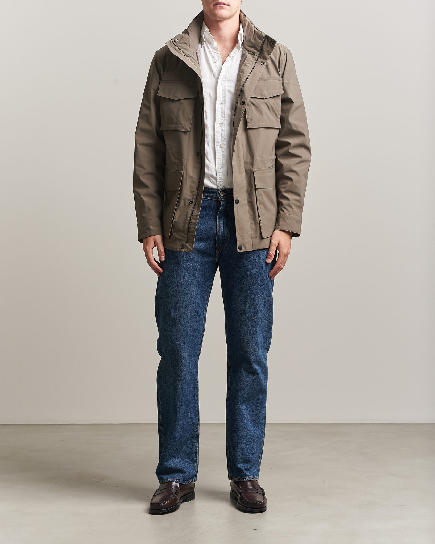 Herr | Jackor | Gant | Lightweight 4-Pocket Field Jacket Faded Taupe