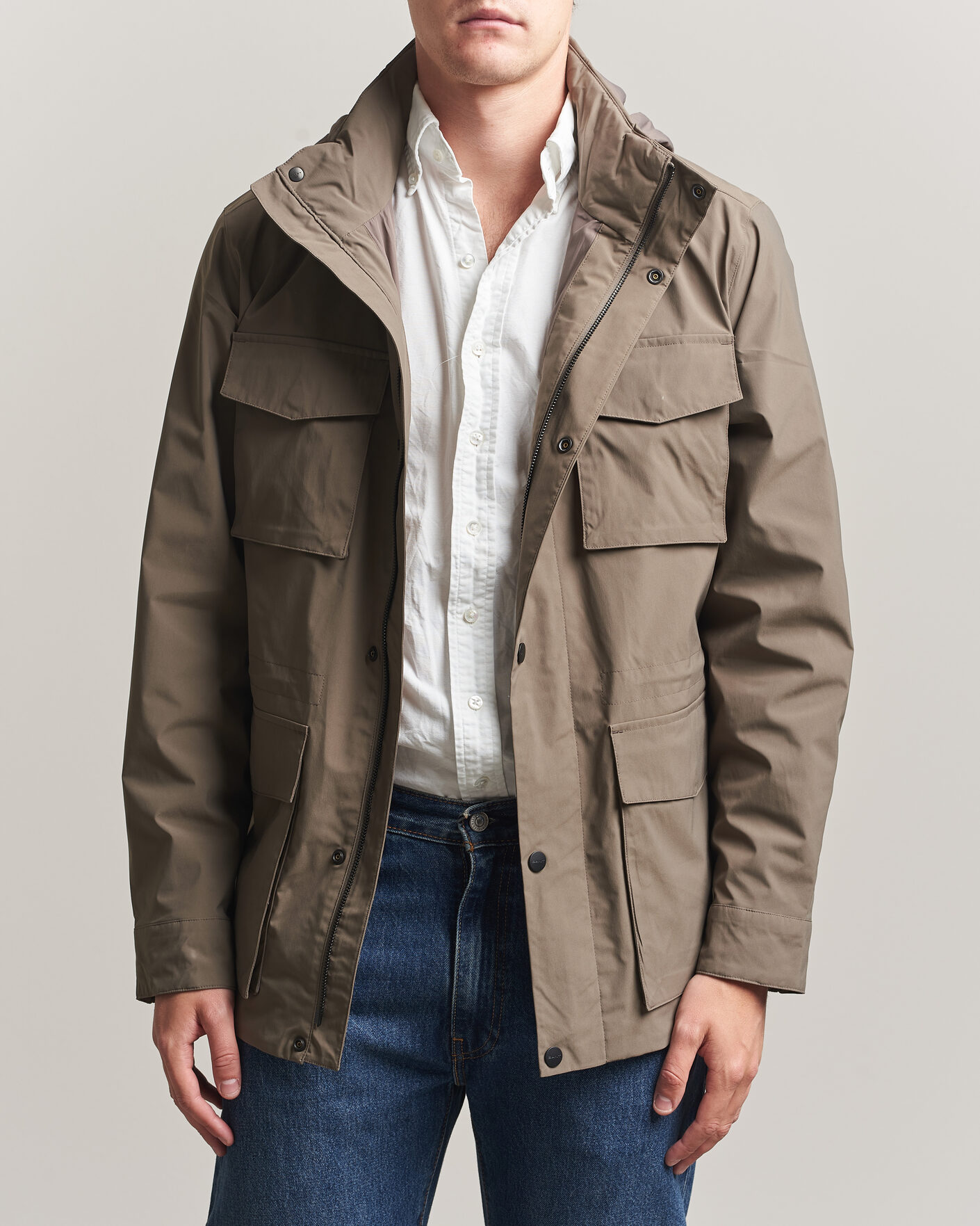 Herr | Jackor | Gant | Lightweight 4-Pocket Field Jacket Faded Taupe