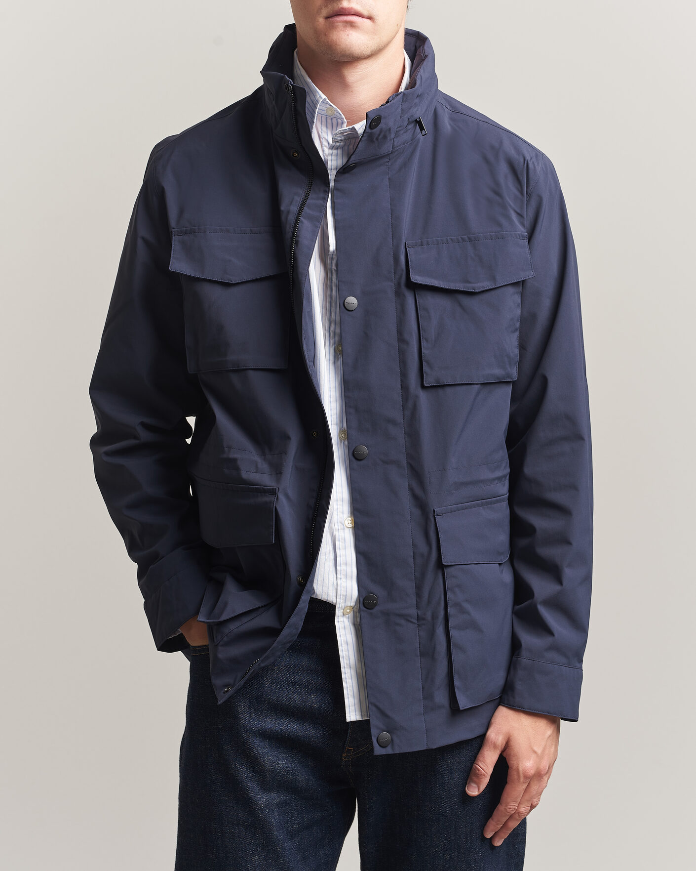 Herr | Jackor | Gant | Lightweight 4-Pocket Field Jacket Evening Blue