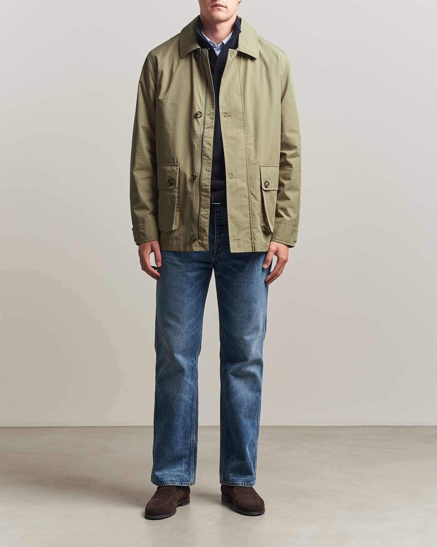 Herr | Jackor | Gant | Cotton Barn Jacket Light Taupe