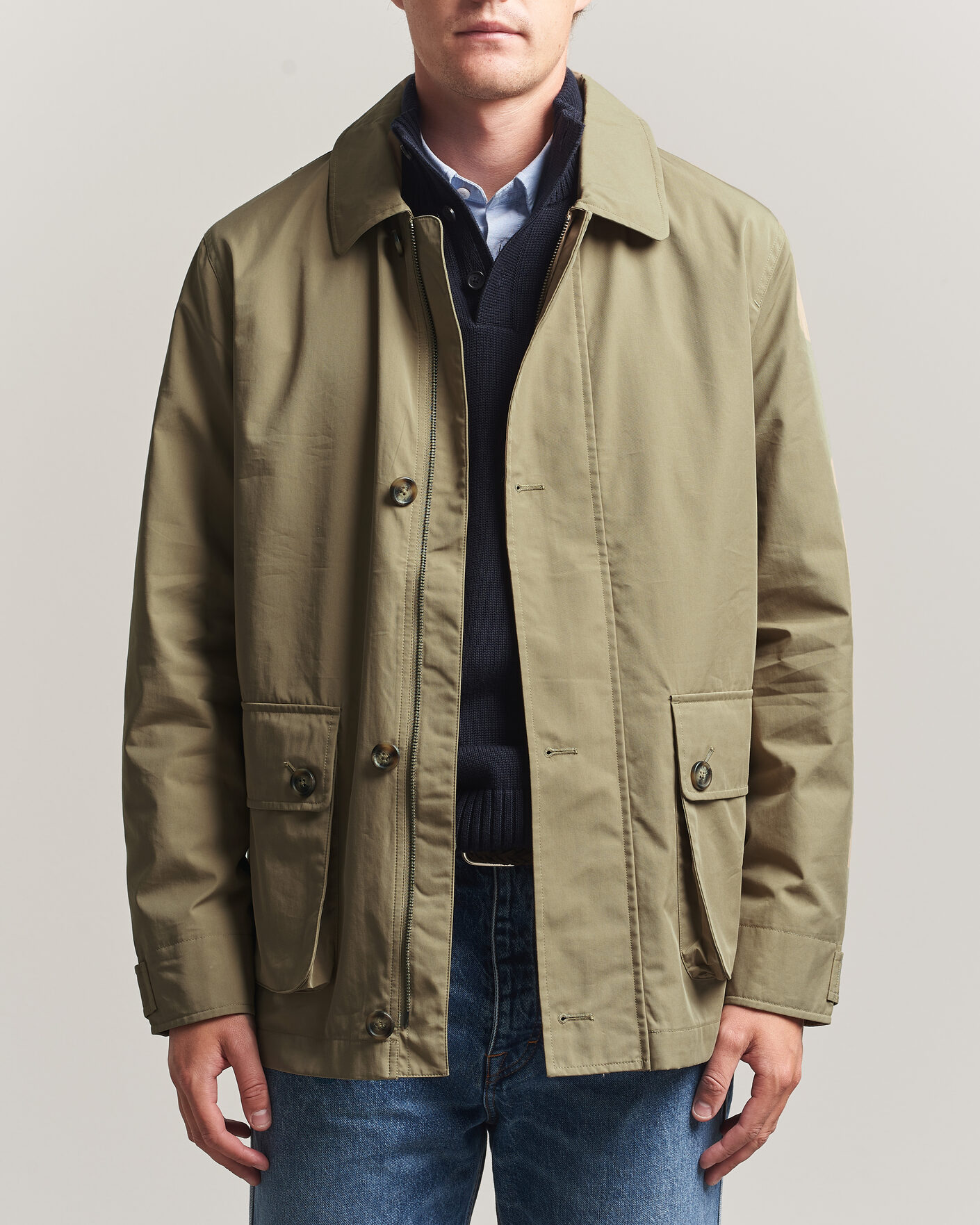 Herr | Jackor | Gant | Cotton Barn Jacket Light Taupe