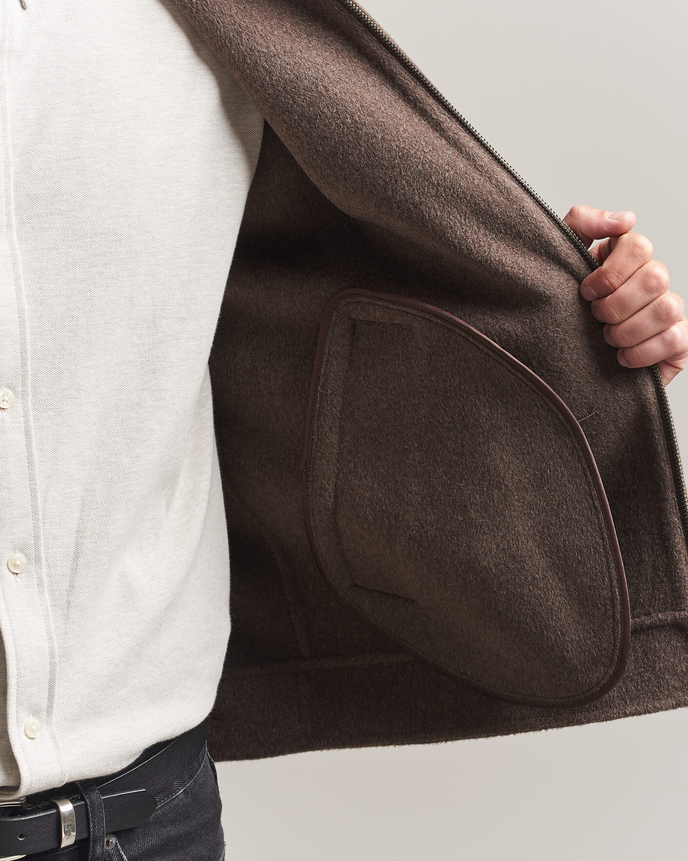 Herr | Jackor | Gant | Handstitched Wool/Cashmere Jacket Shadow Brown