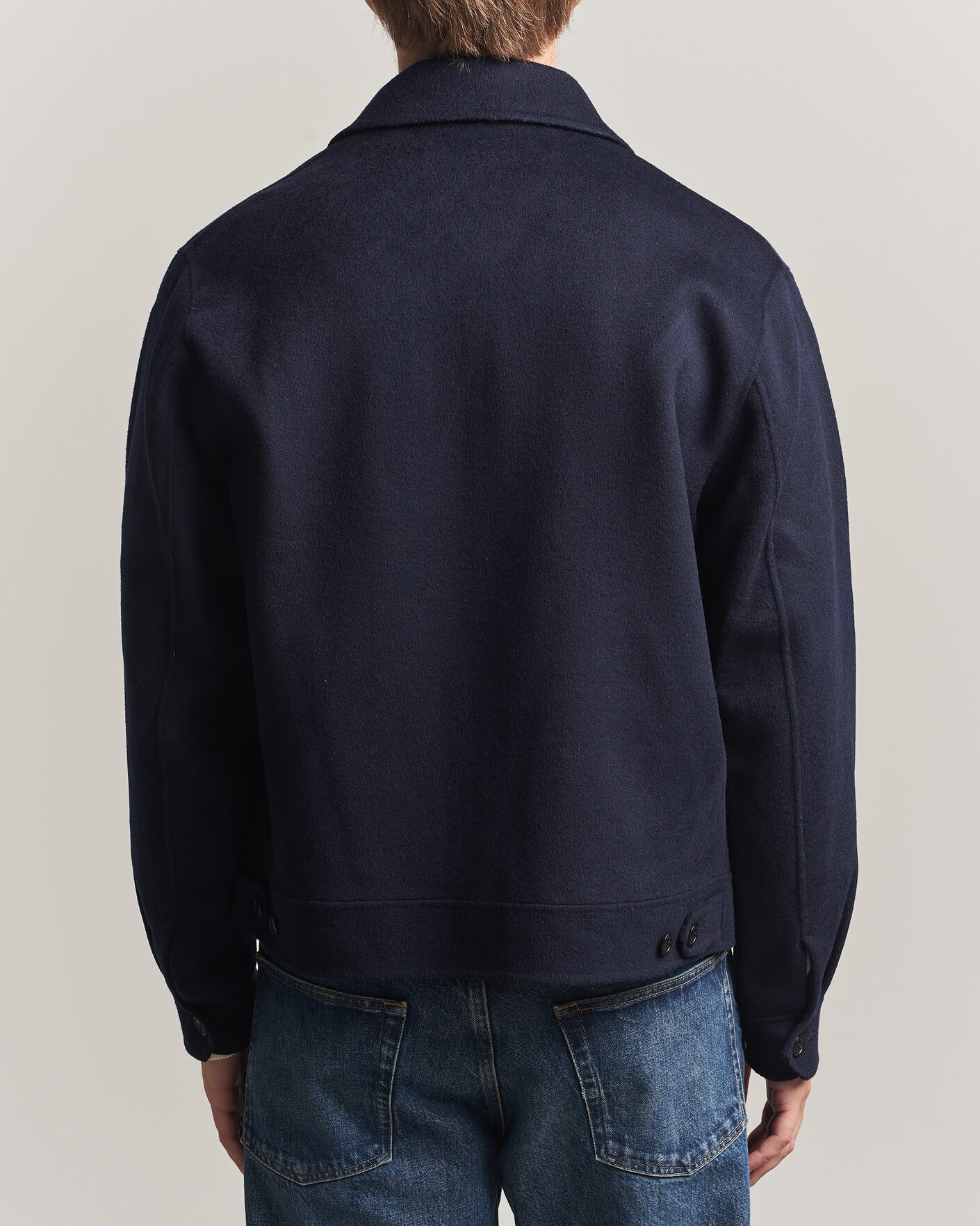 Herr | Jackor | Gant | Handstitched Wool/Cashmere Jacket Evening Blue