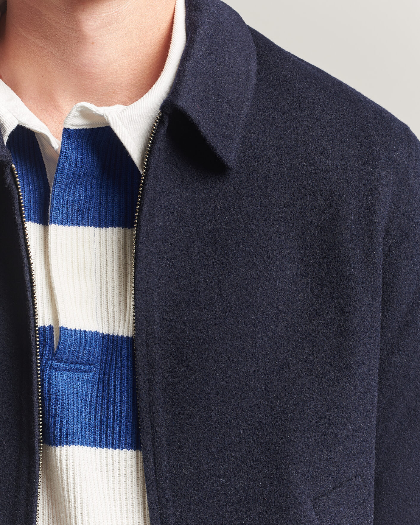 Herr | Jackor | Gant | Handstitched Wool/Cashmere Jacket Evening Blue
