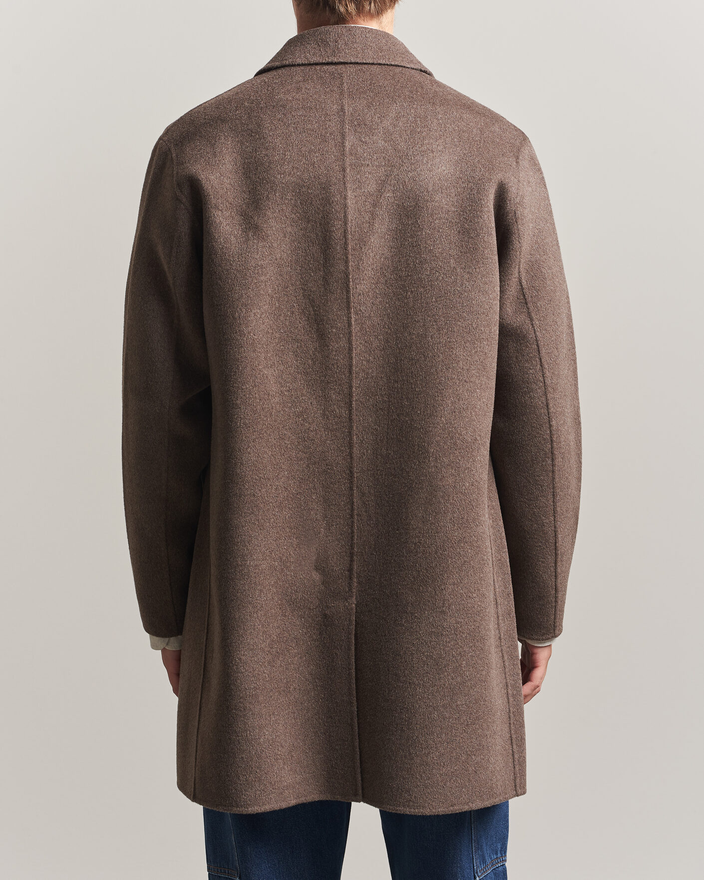 Herr | Jackor | Gant | Handstitched Wool/Cashmere Top Coat Shadow Brown