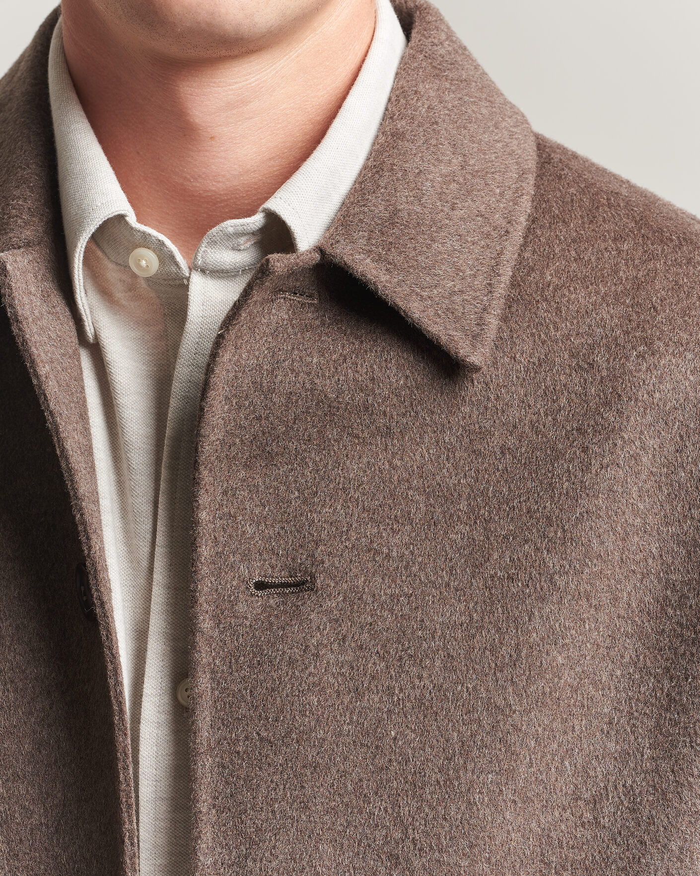 Herr | Jackor | Gant | Handstitched Wool/Cashmere Top Coat Shadow Brown