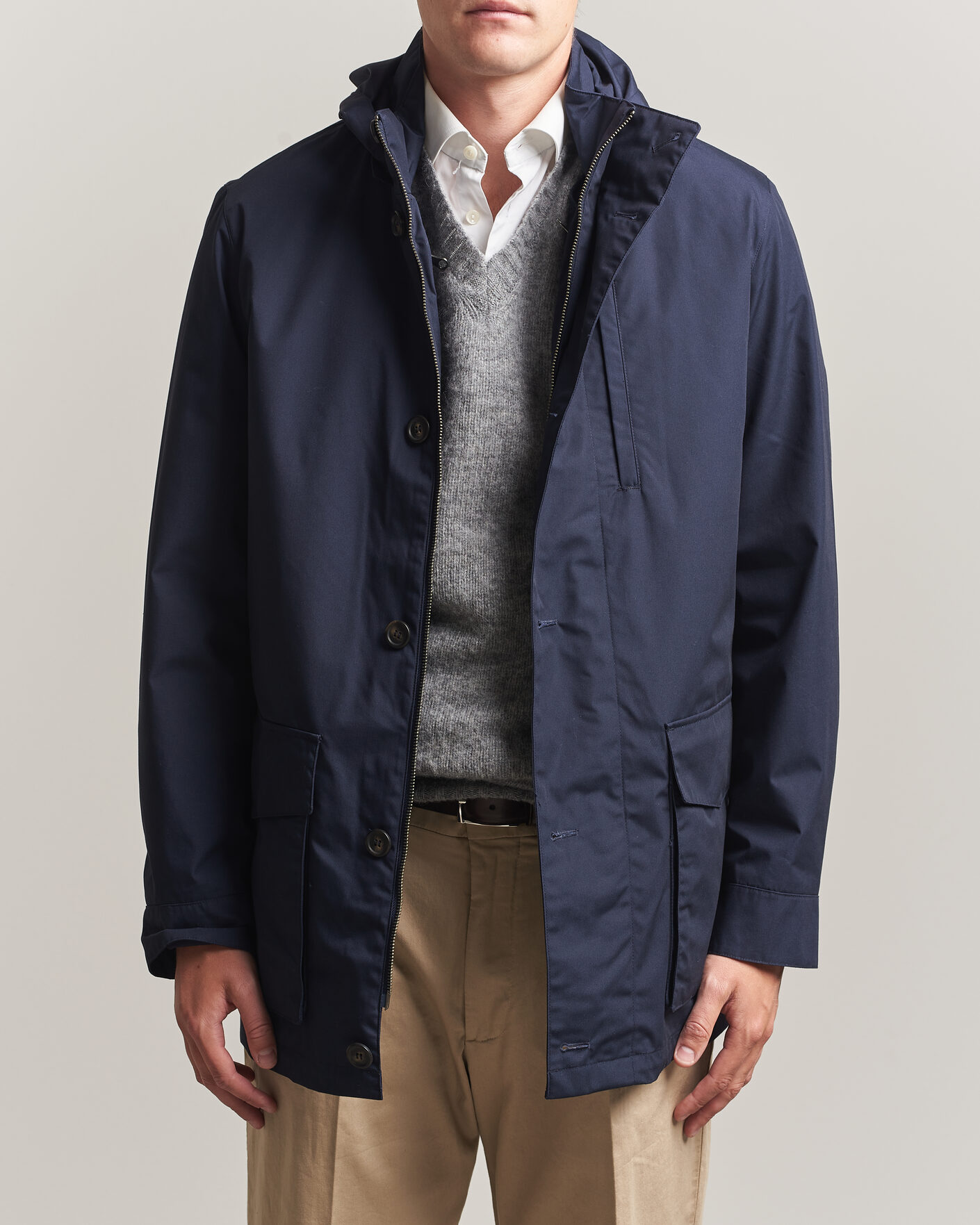 Herr | Jackor | Gant | Double Jacket Evening Blue