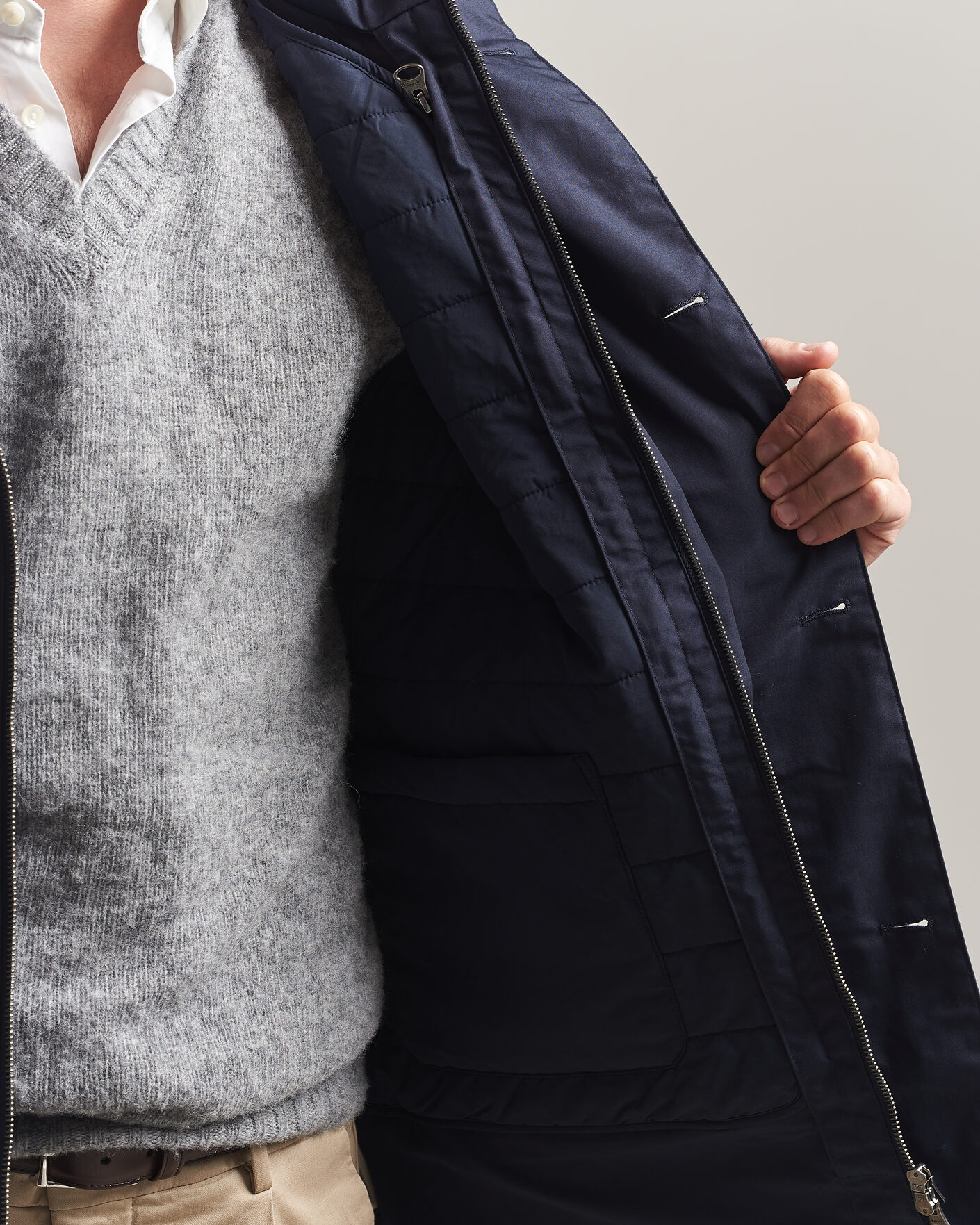 Herr | Jackor | Gant | Double Jacket Evening Blue