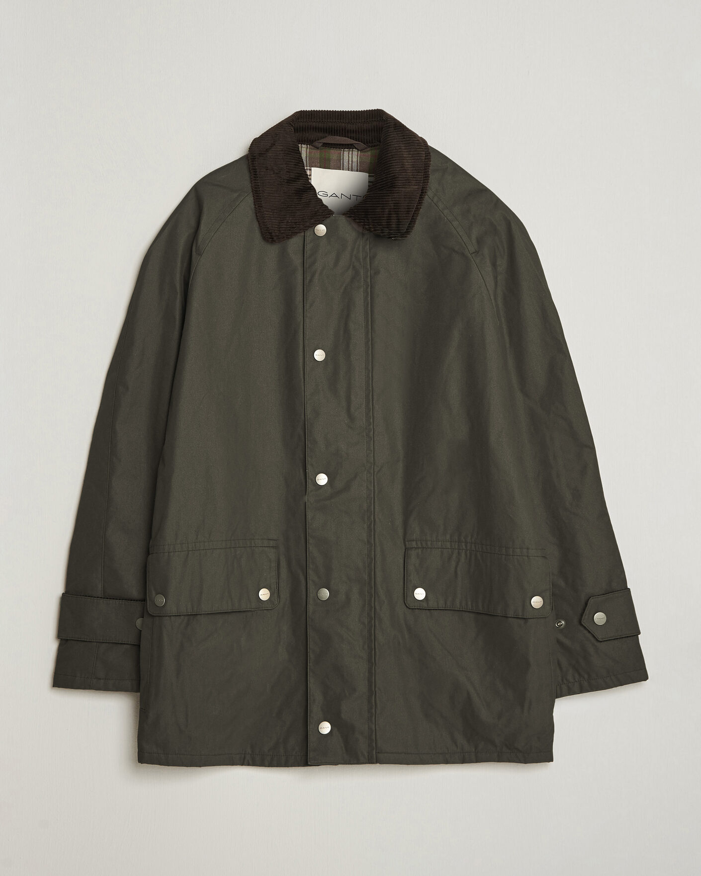 Herr | Jackor | Gant | Waxed Barn Jacket Black Brown