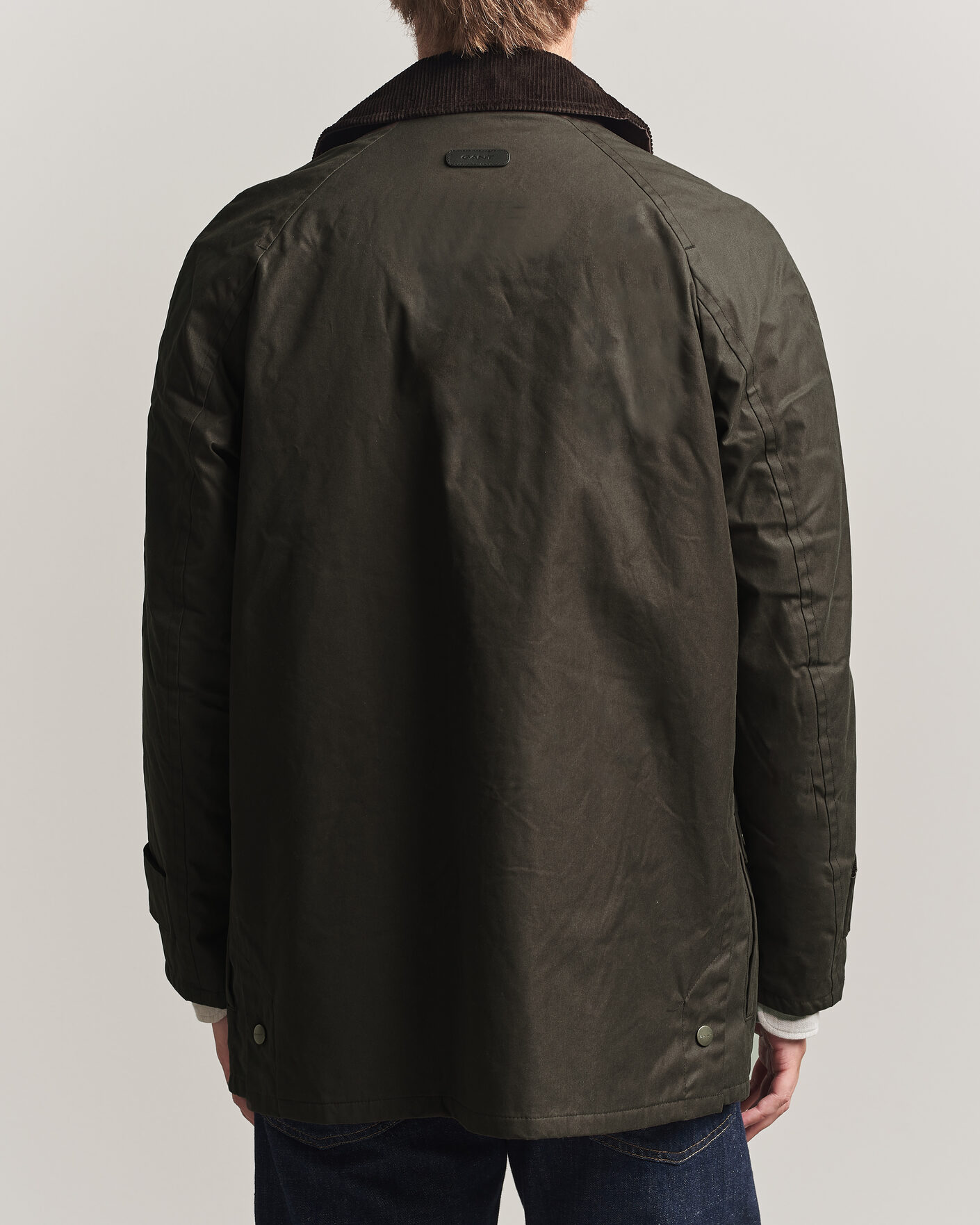 Herr | Jackor | Gant | Waxed Barn Jacket Black Brown
