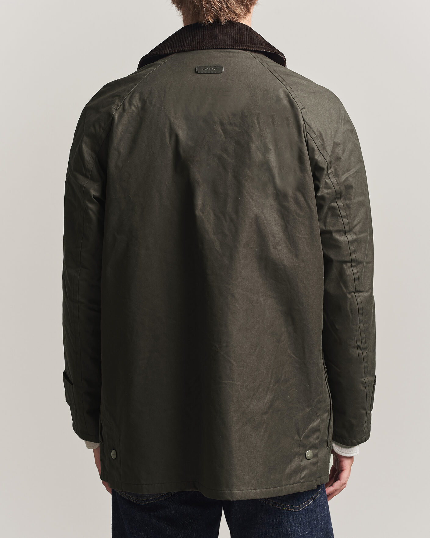 Herr | Jackor | Gant | Waxed Barn Jacket Black Brown