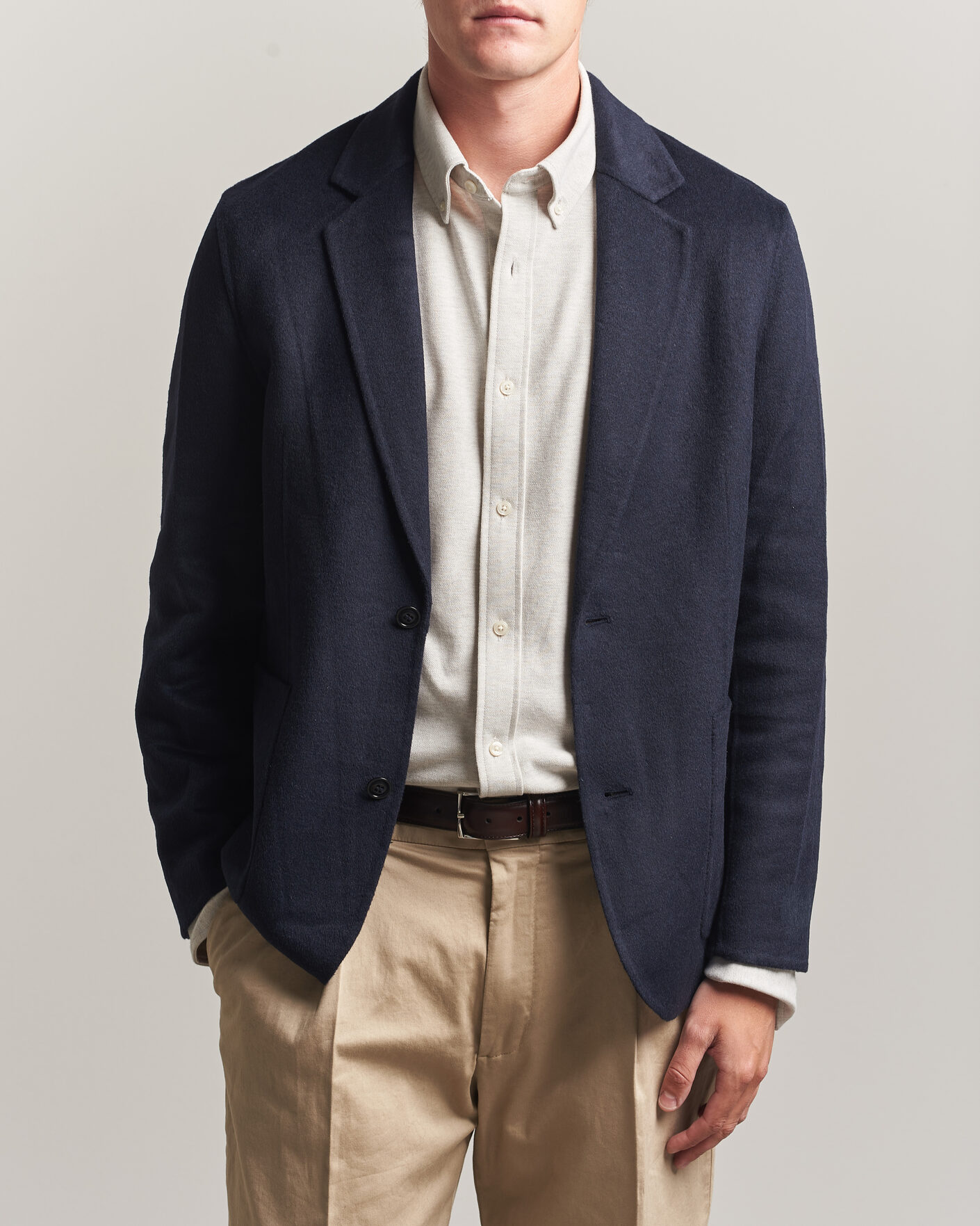 Herr | Kavajer | Gant | Handstitched Unlined Blazer Evening Blue