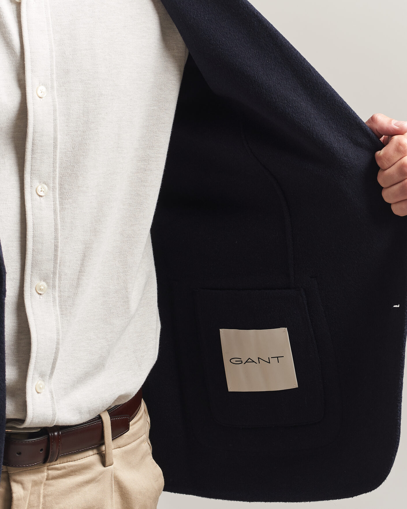Herr | Kavajer | Gant | Handstitched Unlined Blazer Evening Blue