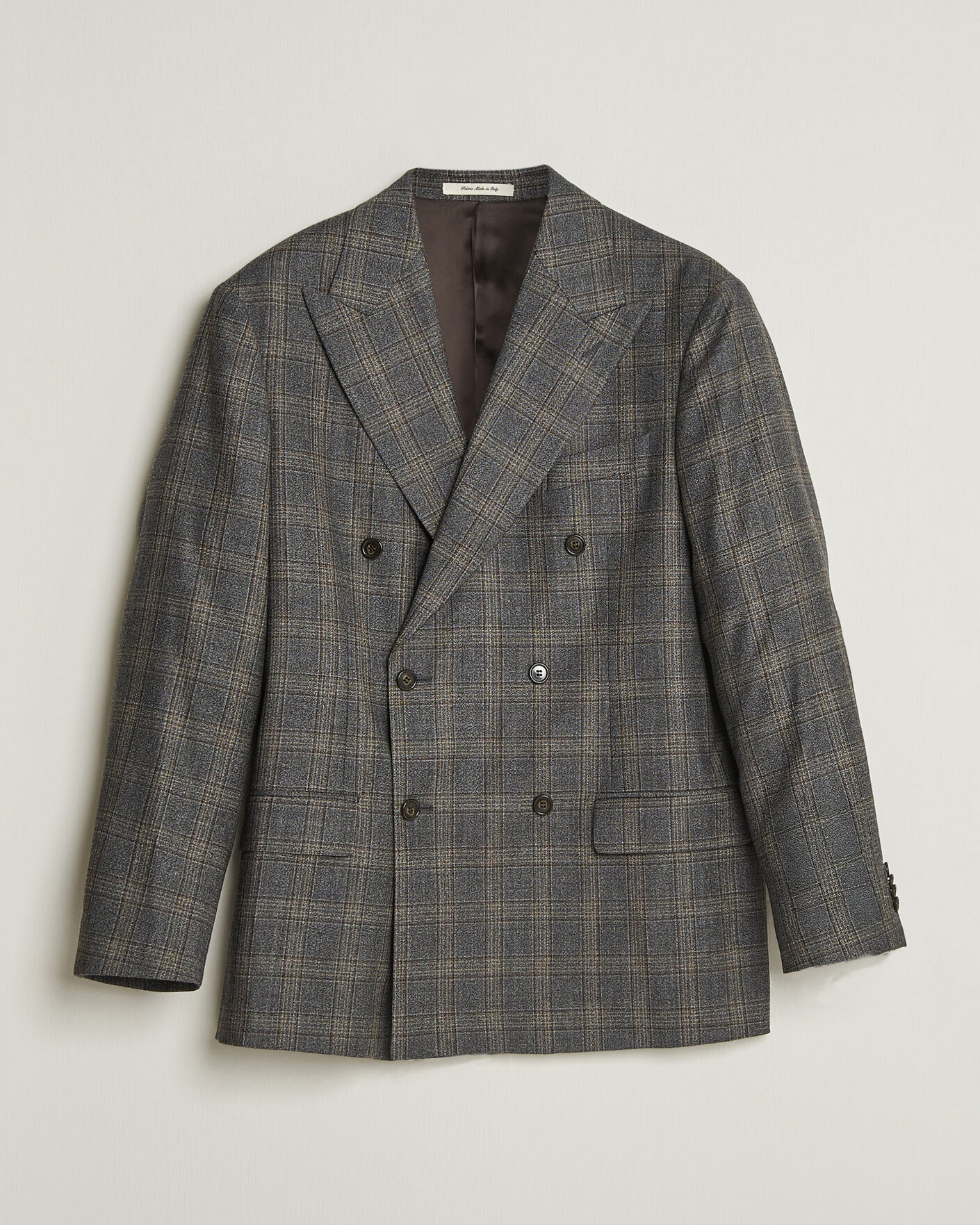 Herr | Kavajer | Gant | Wool Glencheck Double Breasted Blazer Ceramic Grey