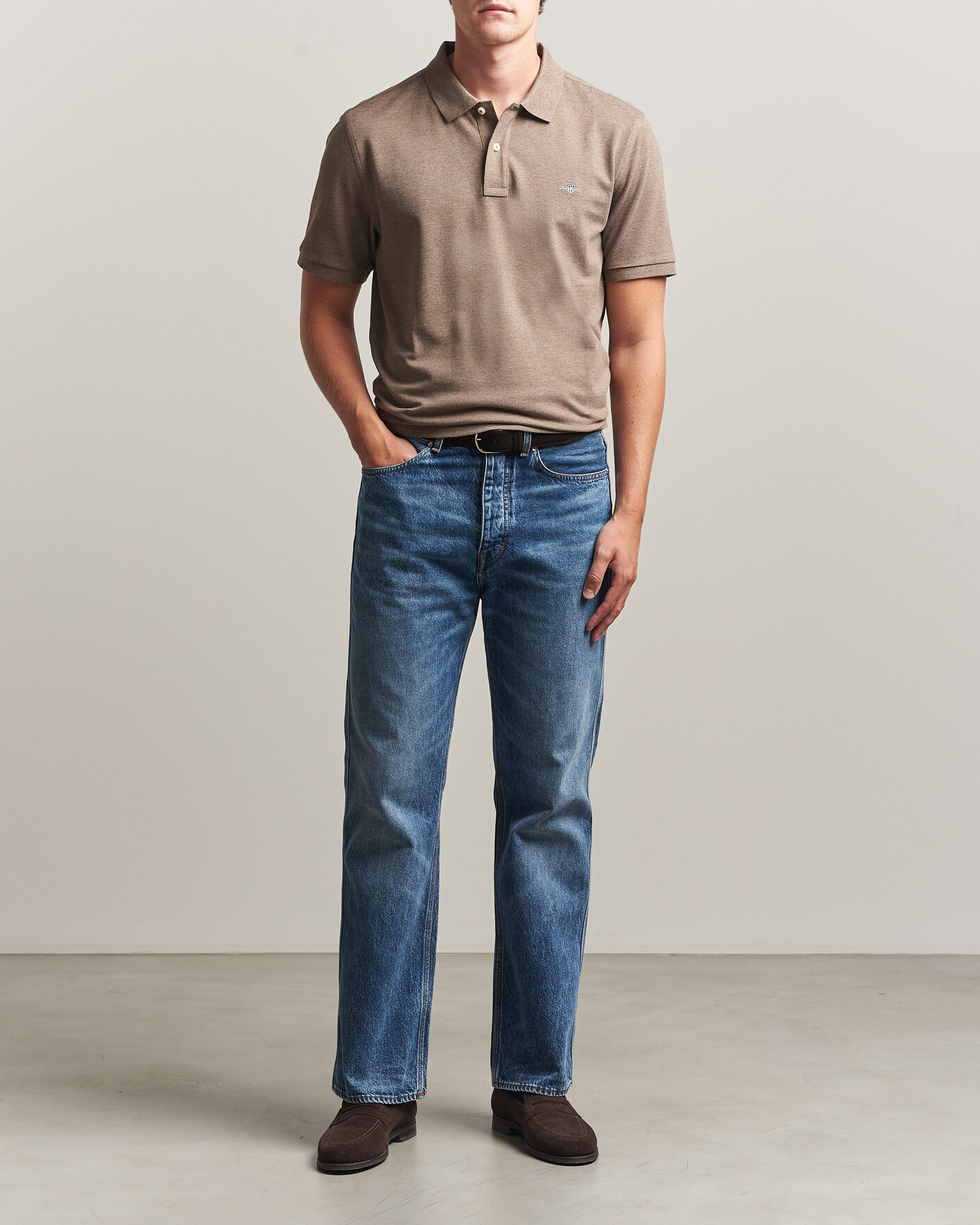 Herr | Pikéer | Gant | The Original Polo Dark Hazelnut Melange