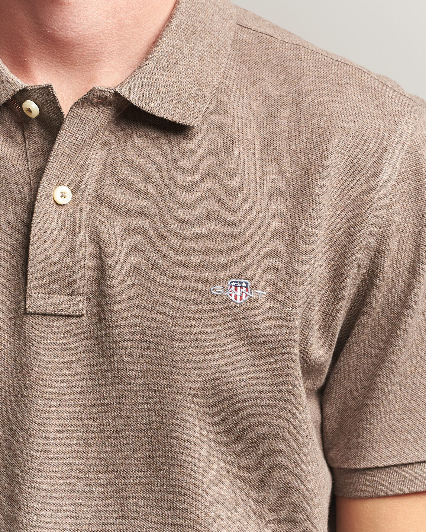 Herr | Pikéer | Gant | The Original Polo Dark Hazelnut Melange