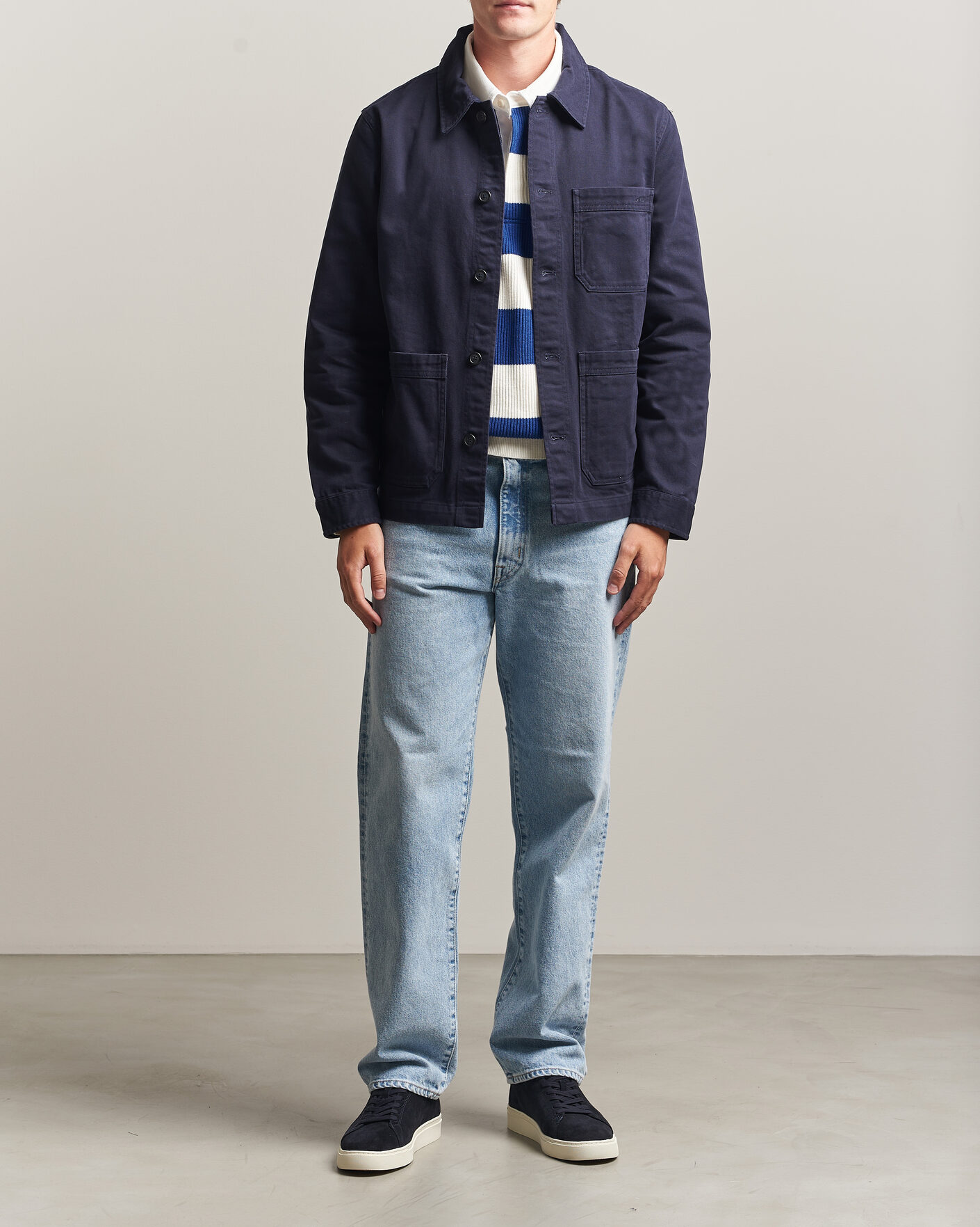 Herr | Skjortor | Gant | Regular Fit Brushed Twill Overshirt Evening Blue