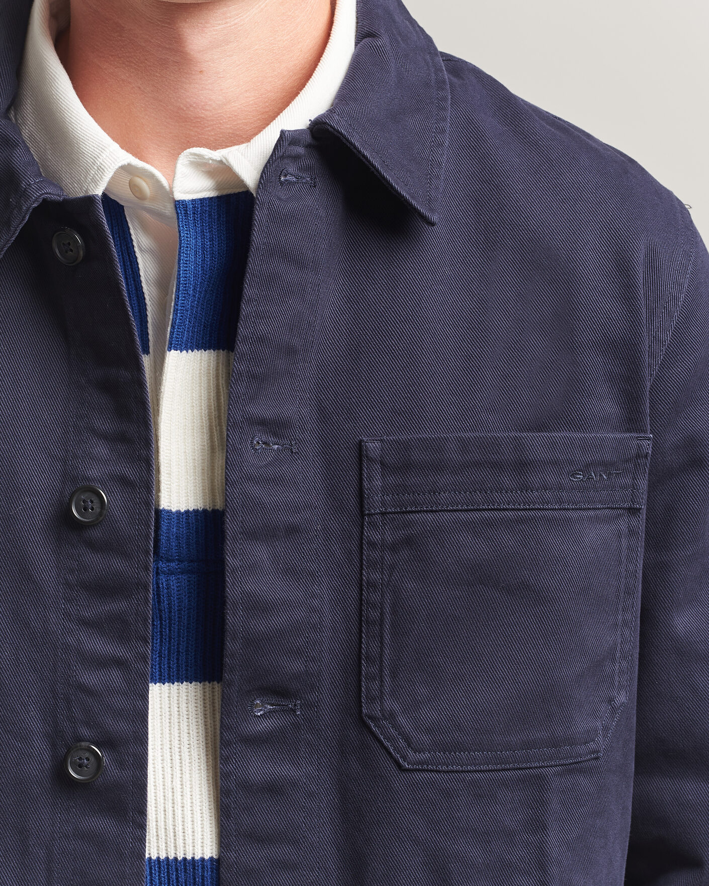Herr | Skjortor | Gant | Regular Fit Brushed Twill Overshirt Evening Blue