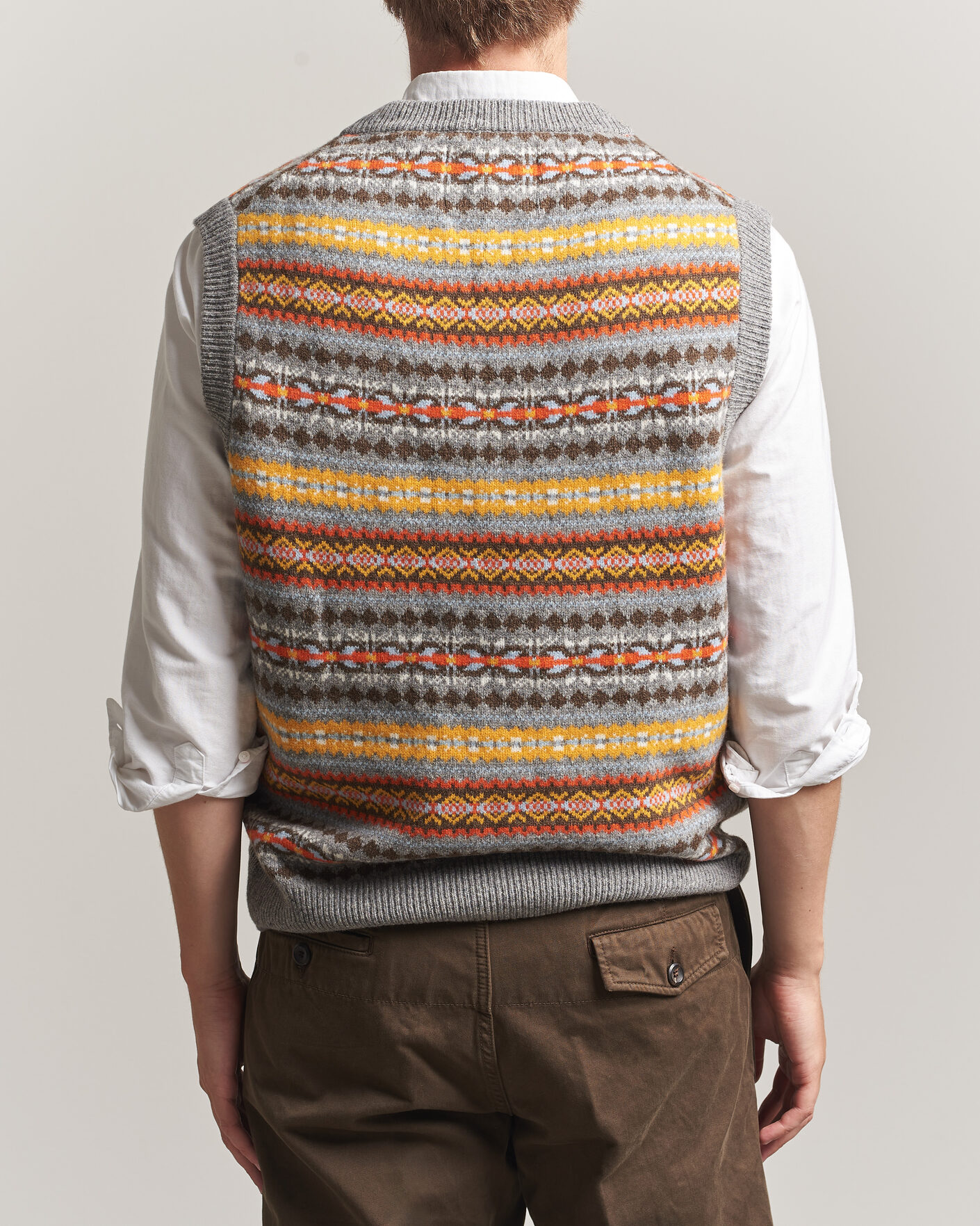 Herr | Tröjor | Gant | Wool Knitted Fairisle Vest Multi