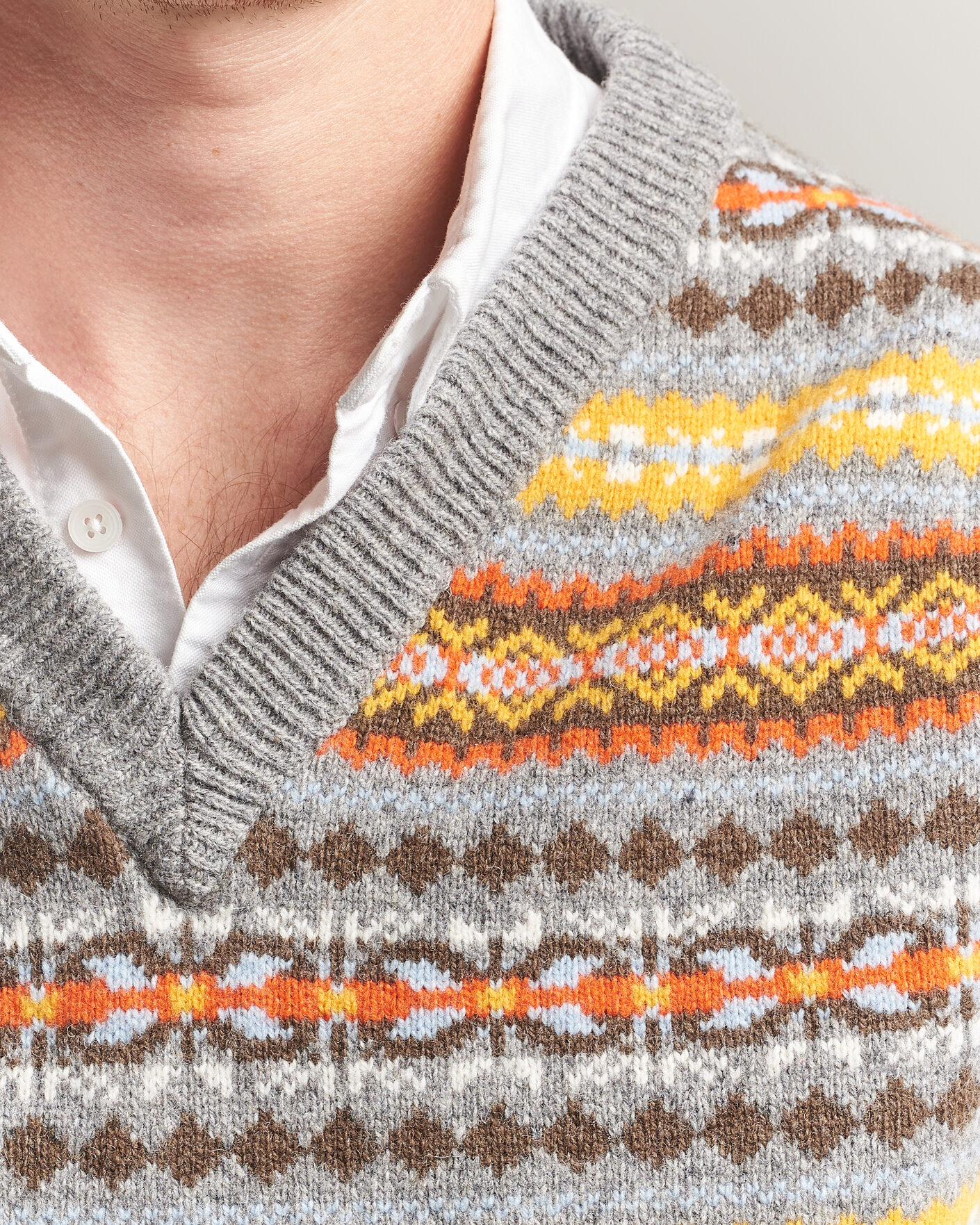 Herr | Tröjor | Gant | Wool Knitted Fairisle Vest Multi