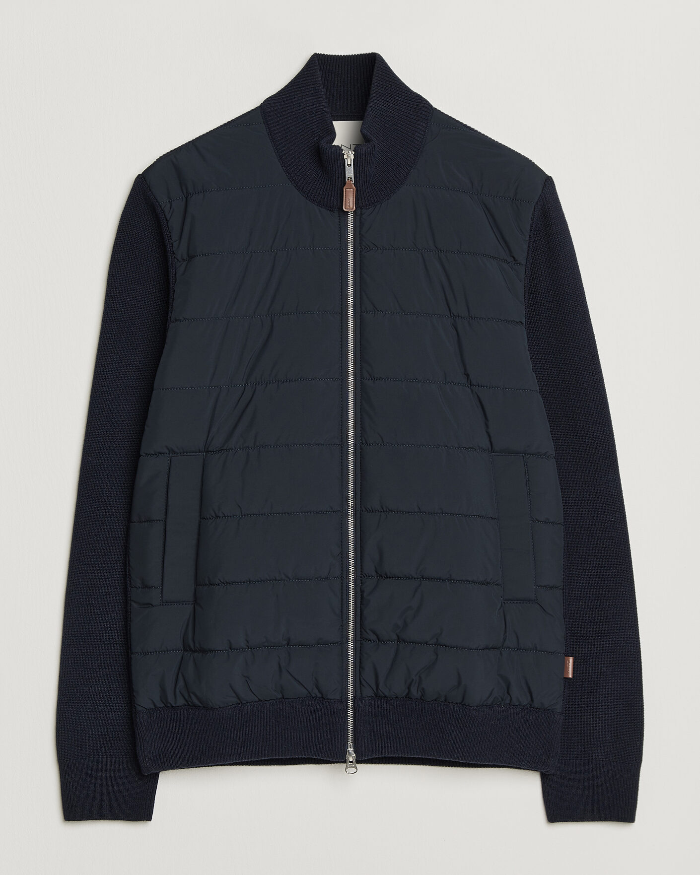 Herr | Tröjor | Gant | Hybrid Full Zip Evening Blue