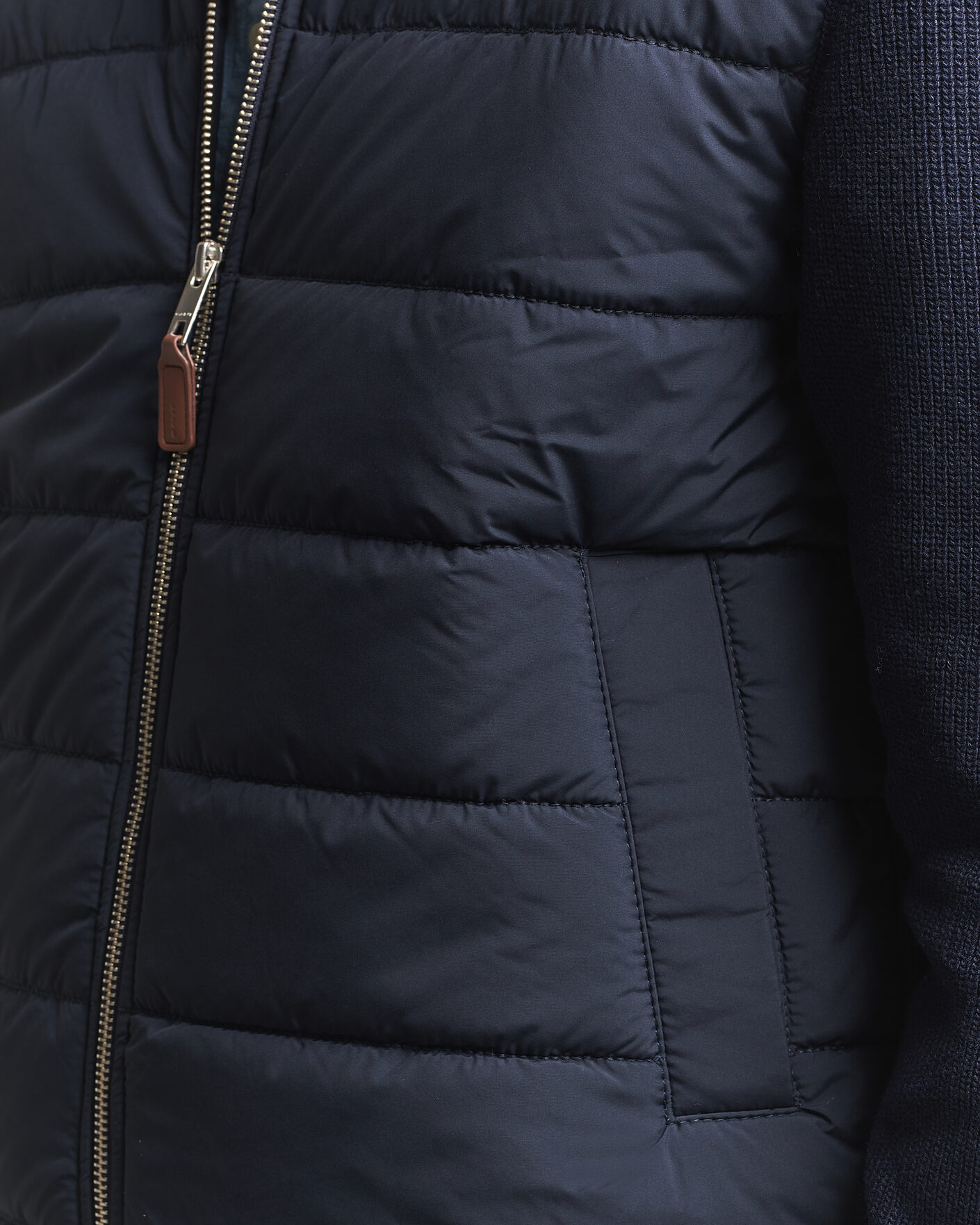 Herr | Tröjor | Gant | Hybrid Full Zip Evening Blue