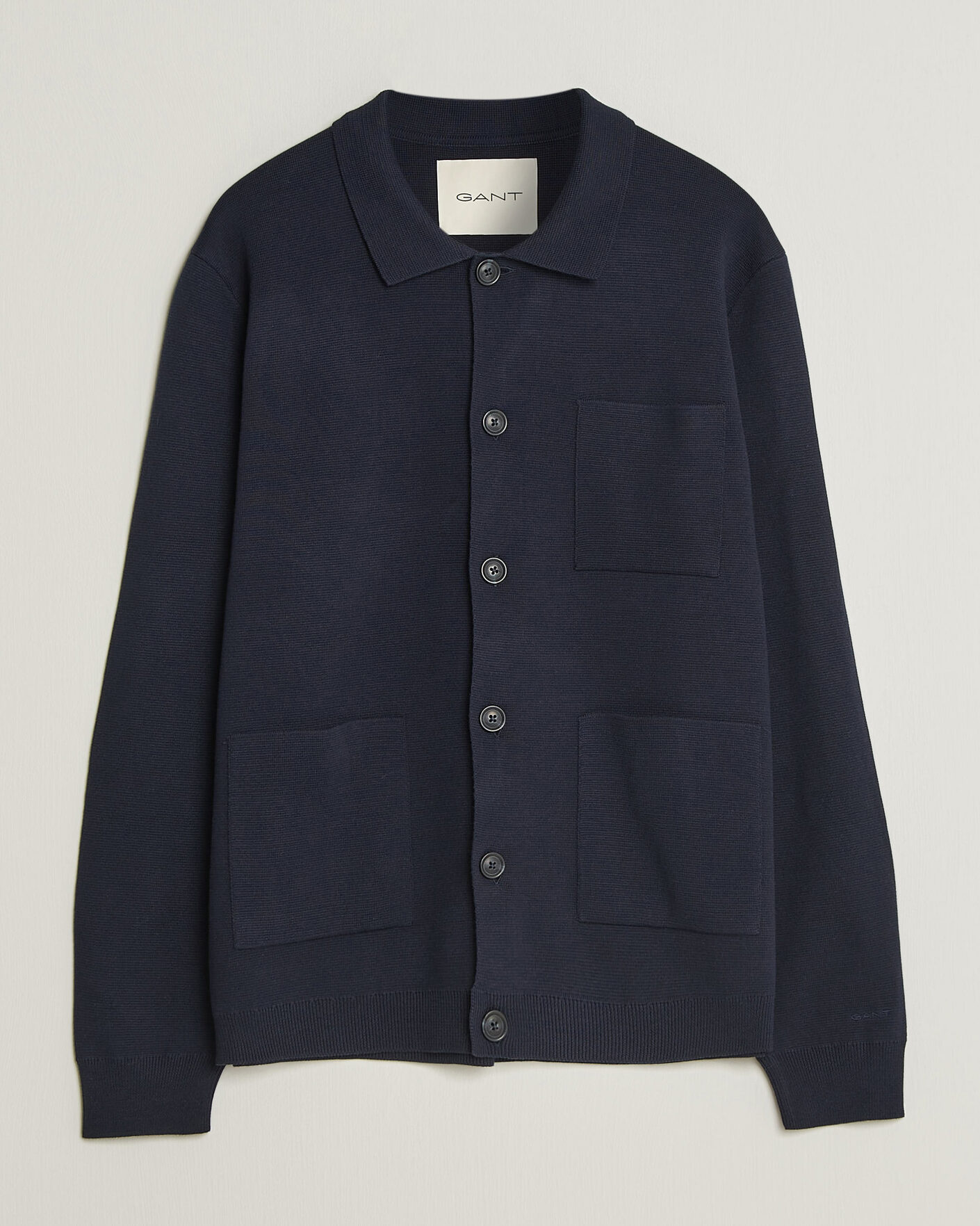 Herr | Tröjor | Gant | Milano Knitted Cardigan Evening Blue