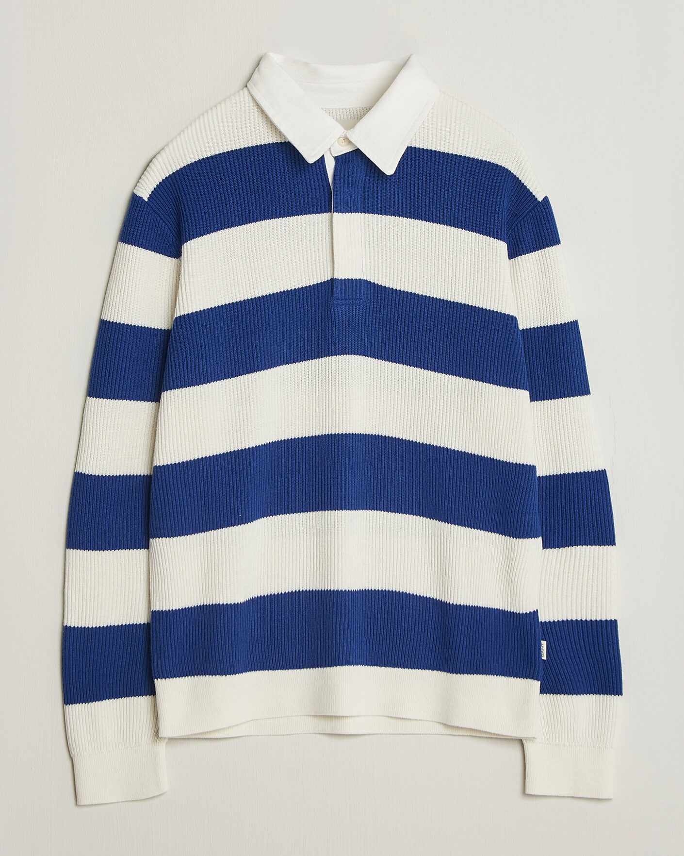 Herr | Tröjor | Gant | Cotton/Merino Knitted Striped Rugger Cream