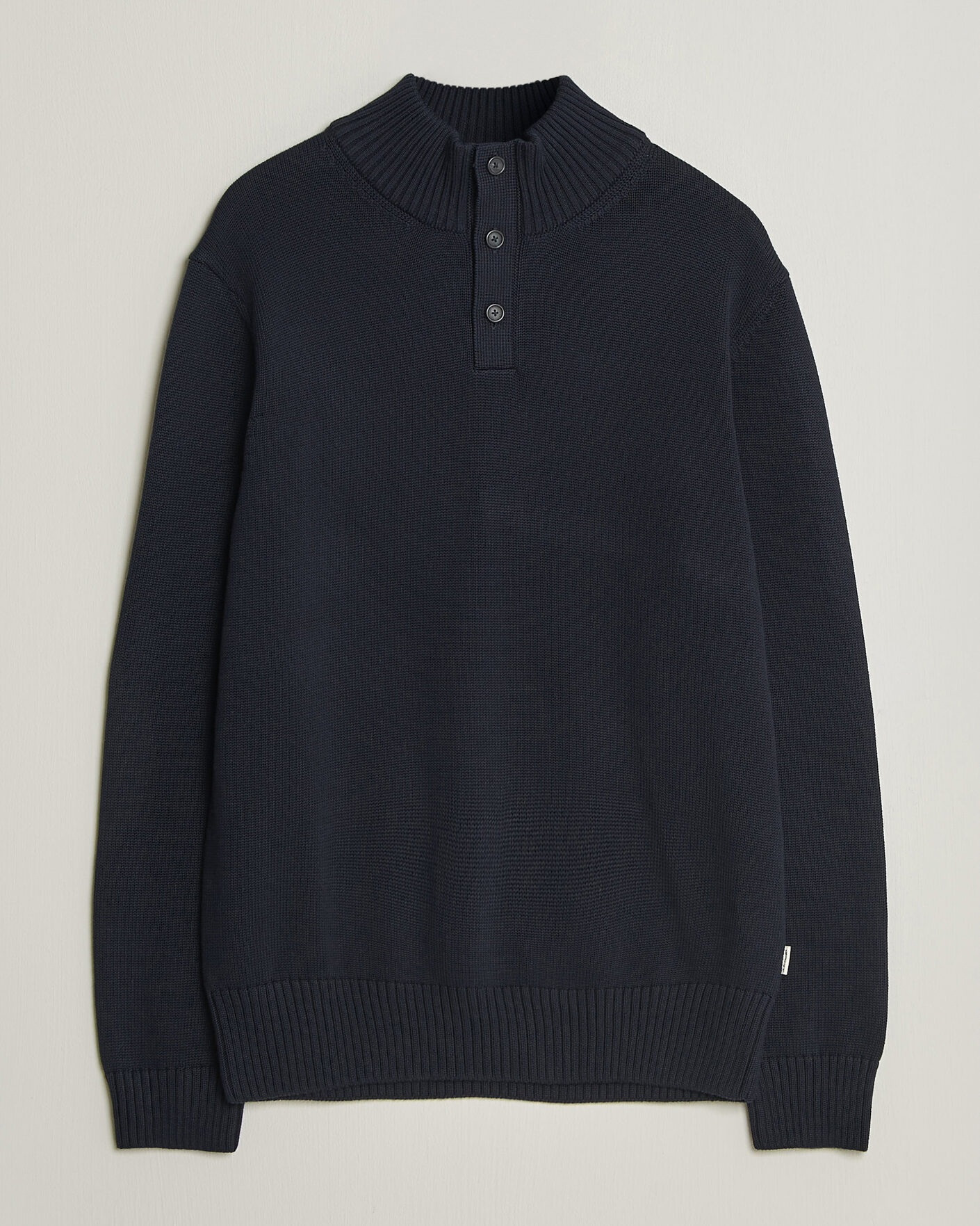 Herr | Tröjor | Gant | Supima Cotton Half Buttoned Neck Evening Blue
