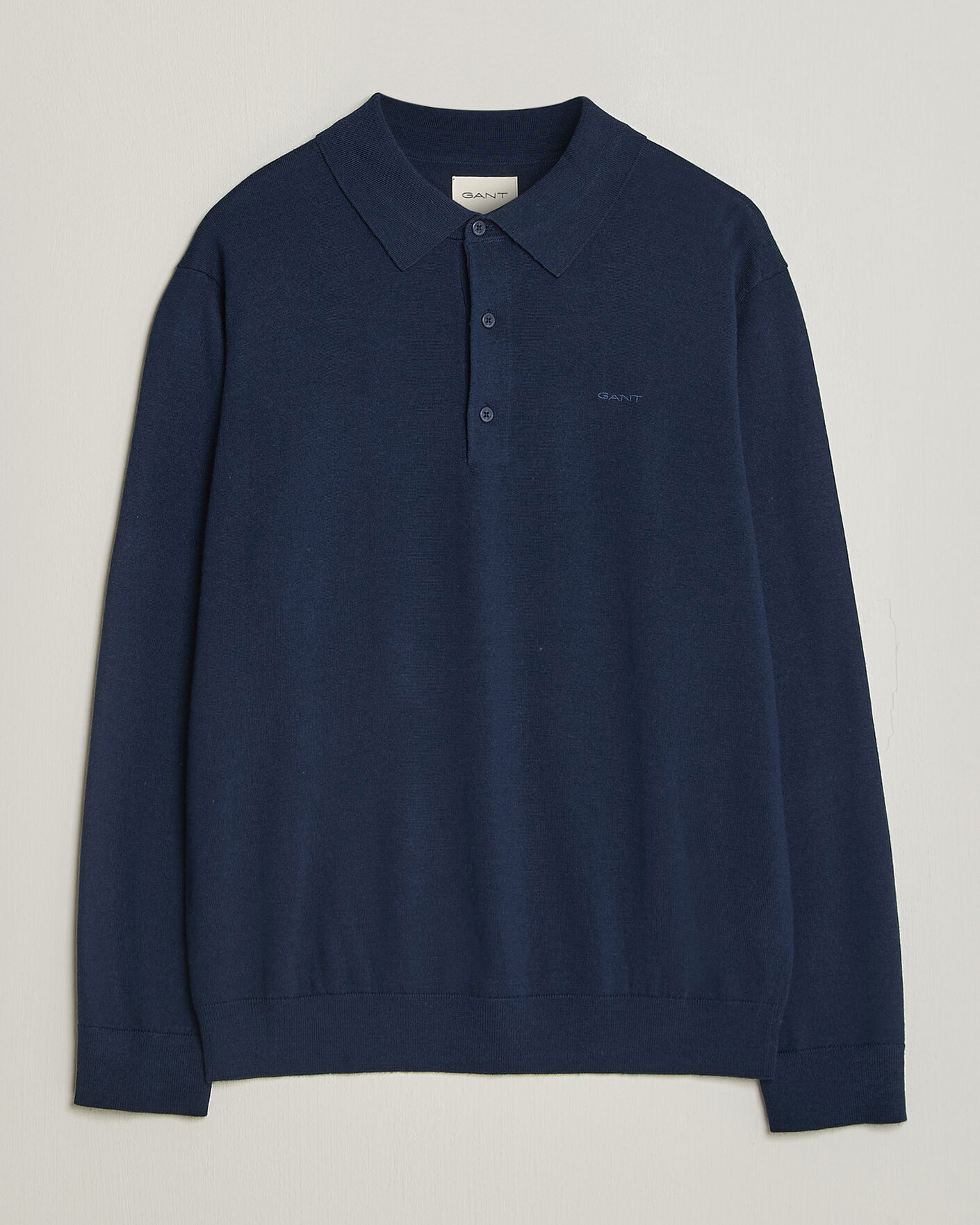 Herr | Tröjor | Gant | Extrafine Merino Knitted Polo Marine