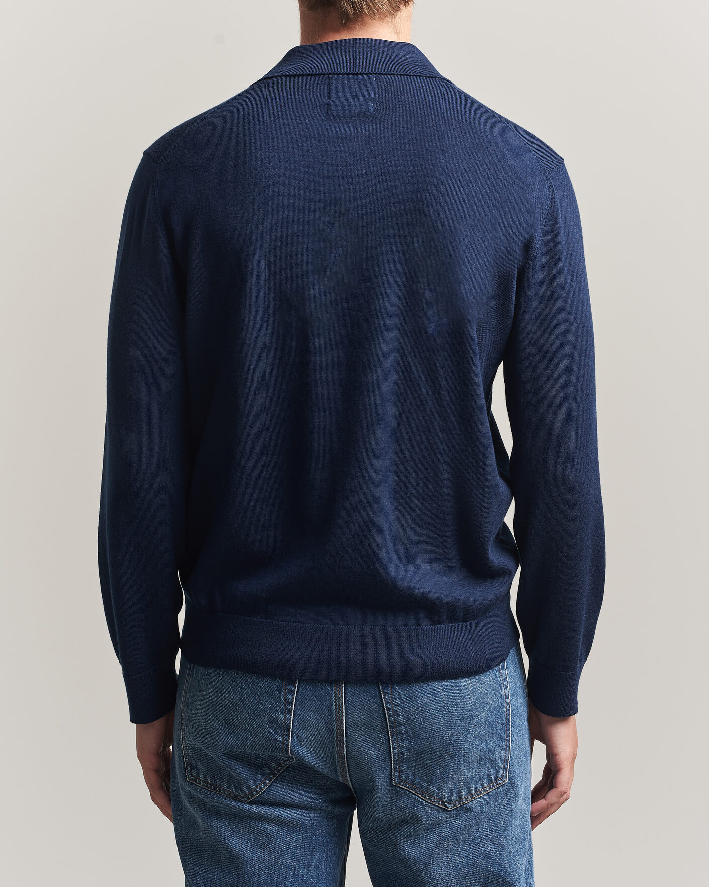 Herr | Tröjor | Gant | Extrafine Merino Knitted Polo Marine