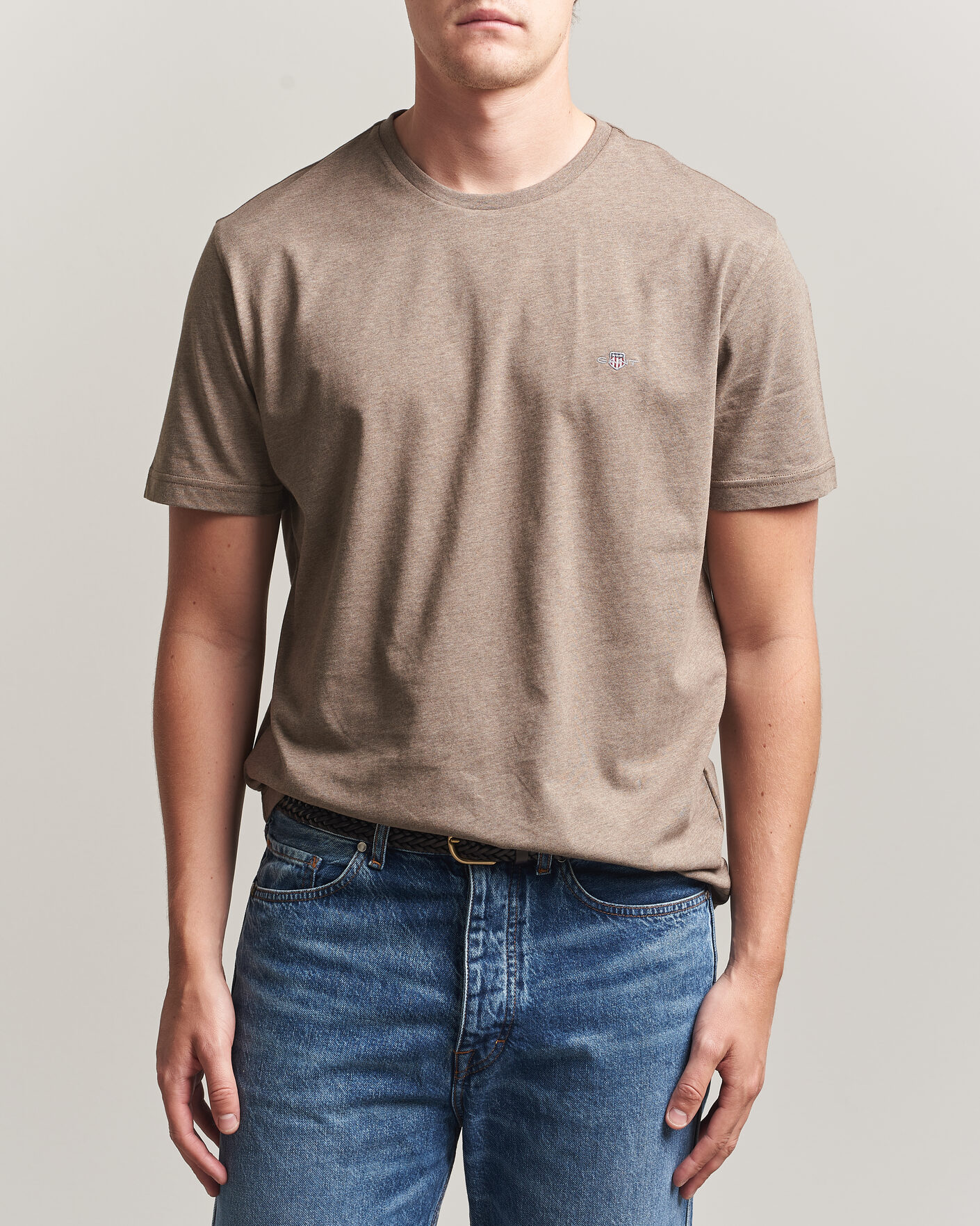 Herr | T-Shirts | Gant | The Original T-Shirt Dark Hazelnut Melange