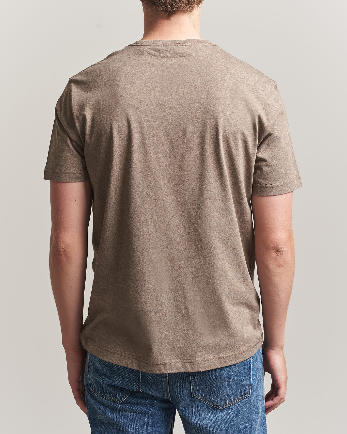 Herr | T-Shirts | Gant | The Original T-Shirt Dark Hazelnut Melange