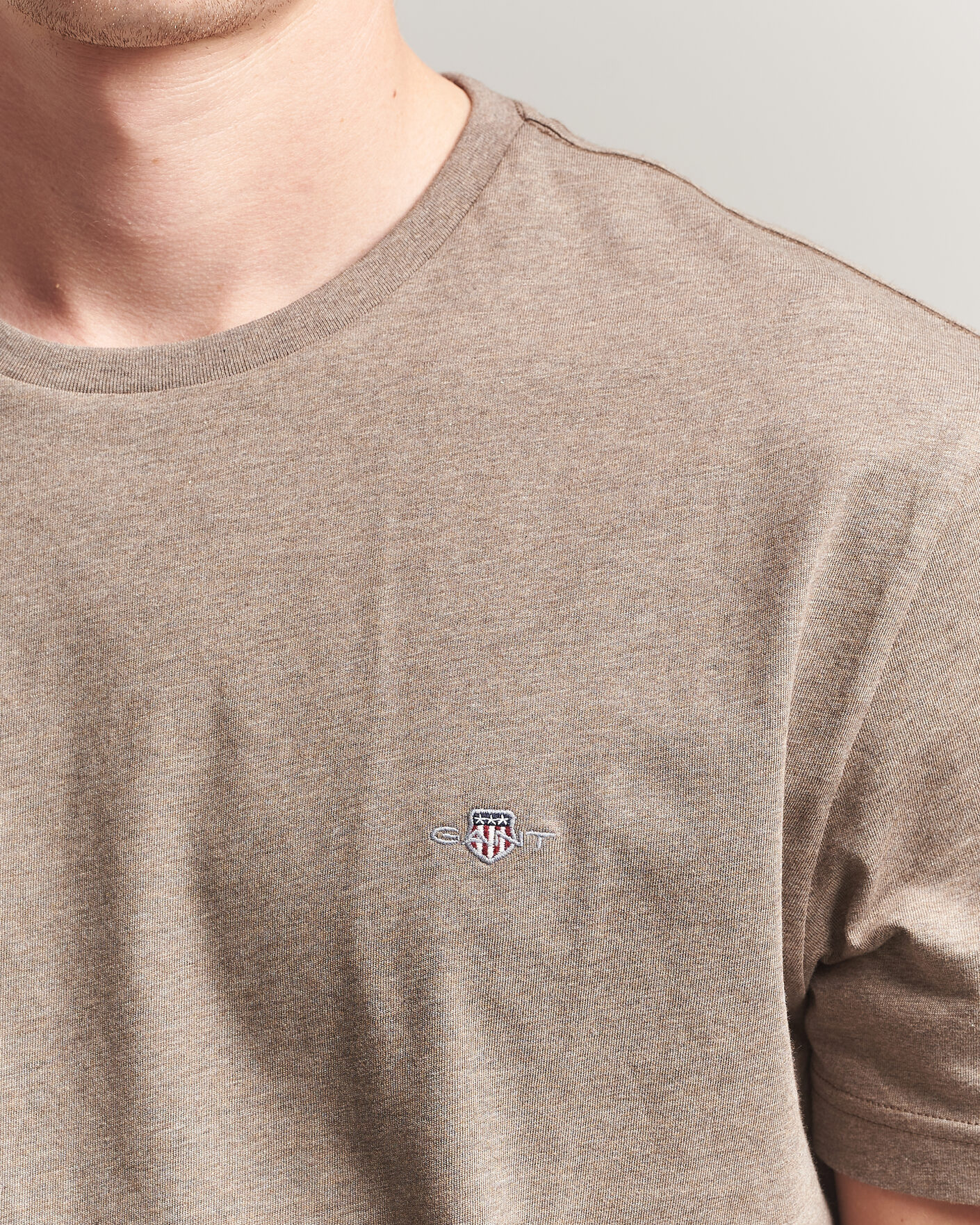 Herr | T-Shirts | Gant | The Original T-Shirt Dark Hazelnut Melange